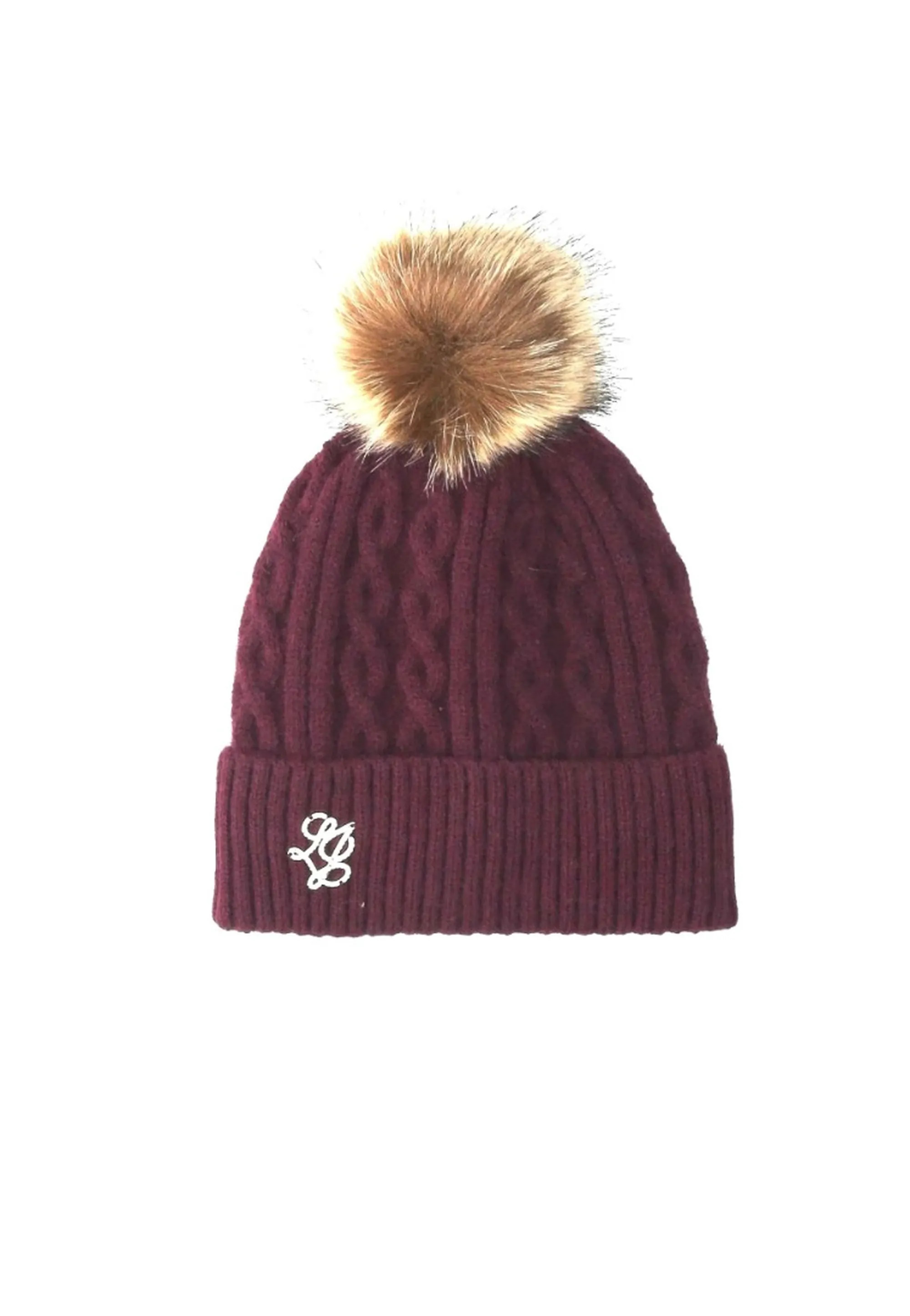 Liujo Accessori B'Knitted Hat With Pom Pom' Dark Red 2F6008Ma33S 188666