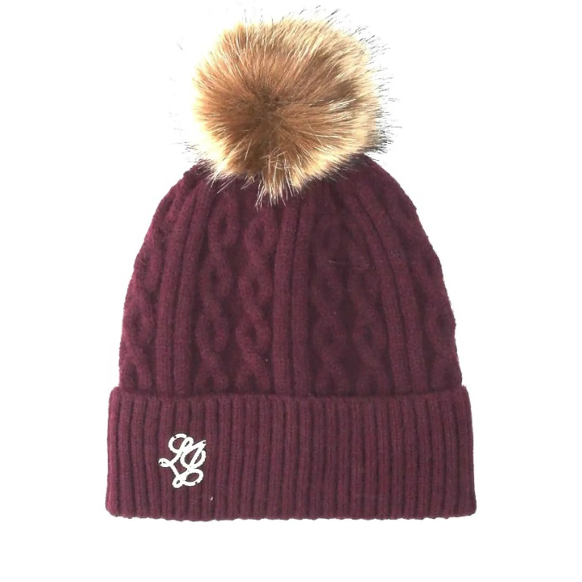 Liujo Accessori Cappello In Maglia Con Ponpon Rosso Scuro 2F6008Ma33S 189666