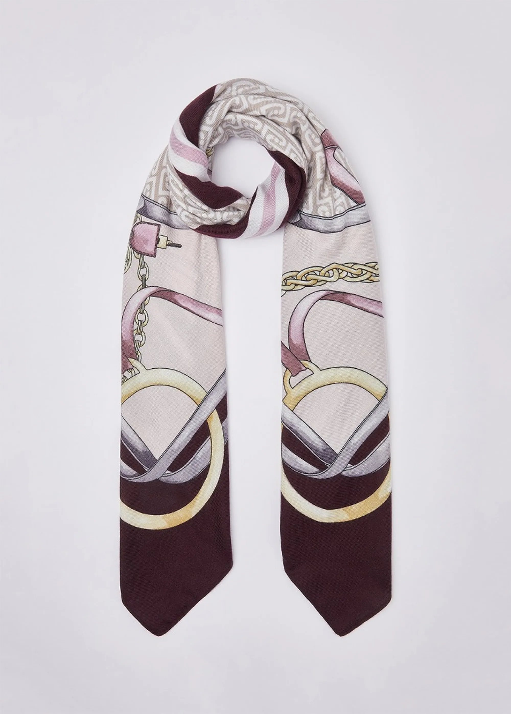 Liujo Accessori B'Large Printed Scarf' Bordeaux 2F6074T2745 188714