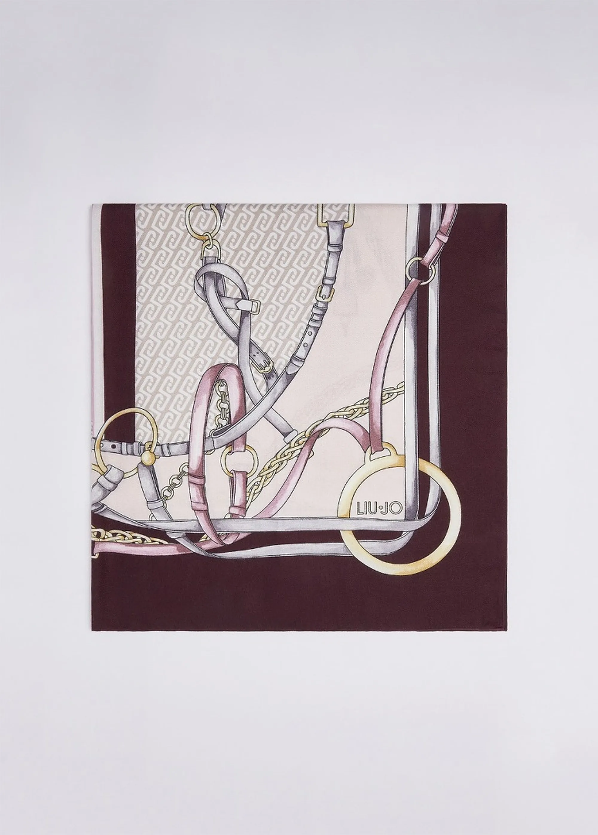 Liujo Accessori B'Large Printed Scarf' Bordeaux 2F6074T2745 188715