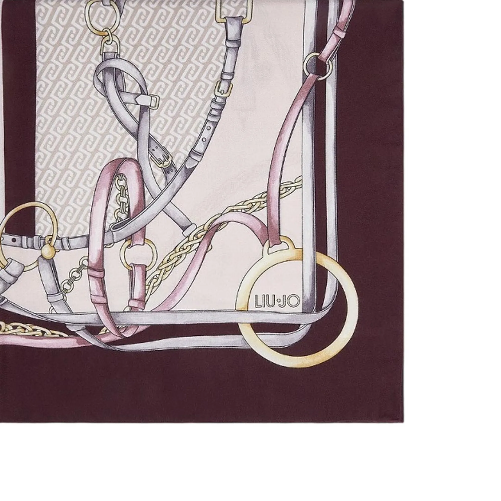 Liujo Accessori Foulard Grande Con Stampa Bordeaux 2F6074T2745 194783