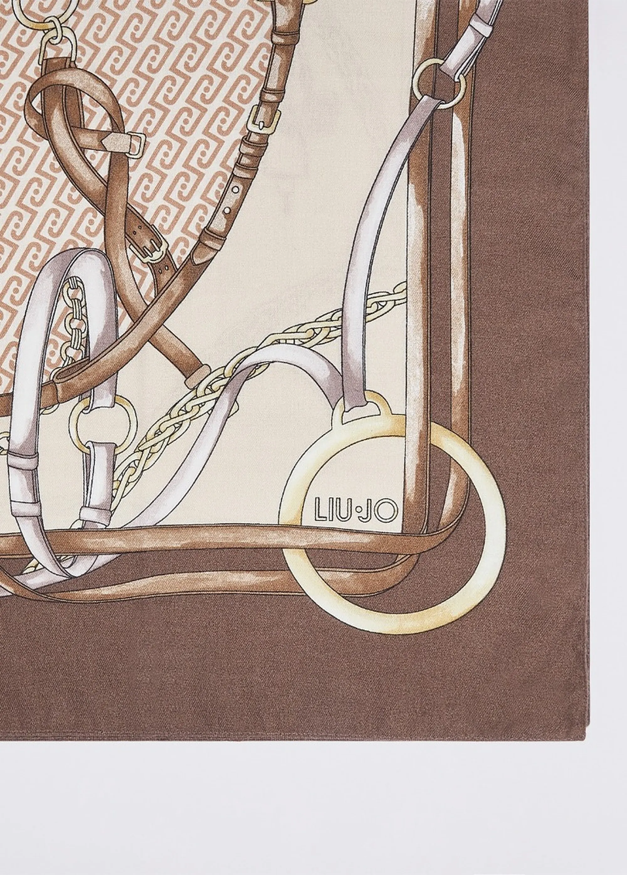 Liujo Accessori B'Large Printed Scarf' Brown 2F6074T2745 188719