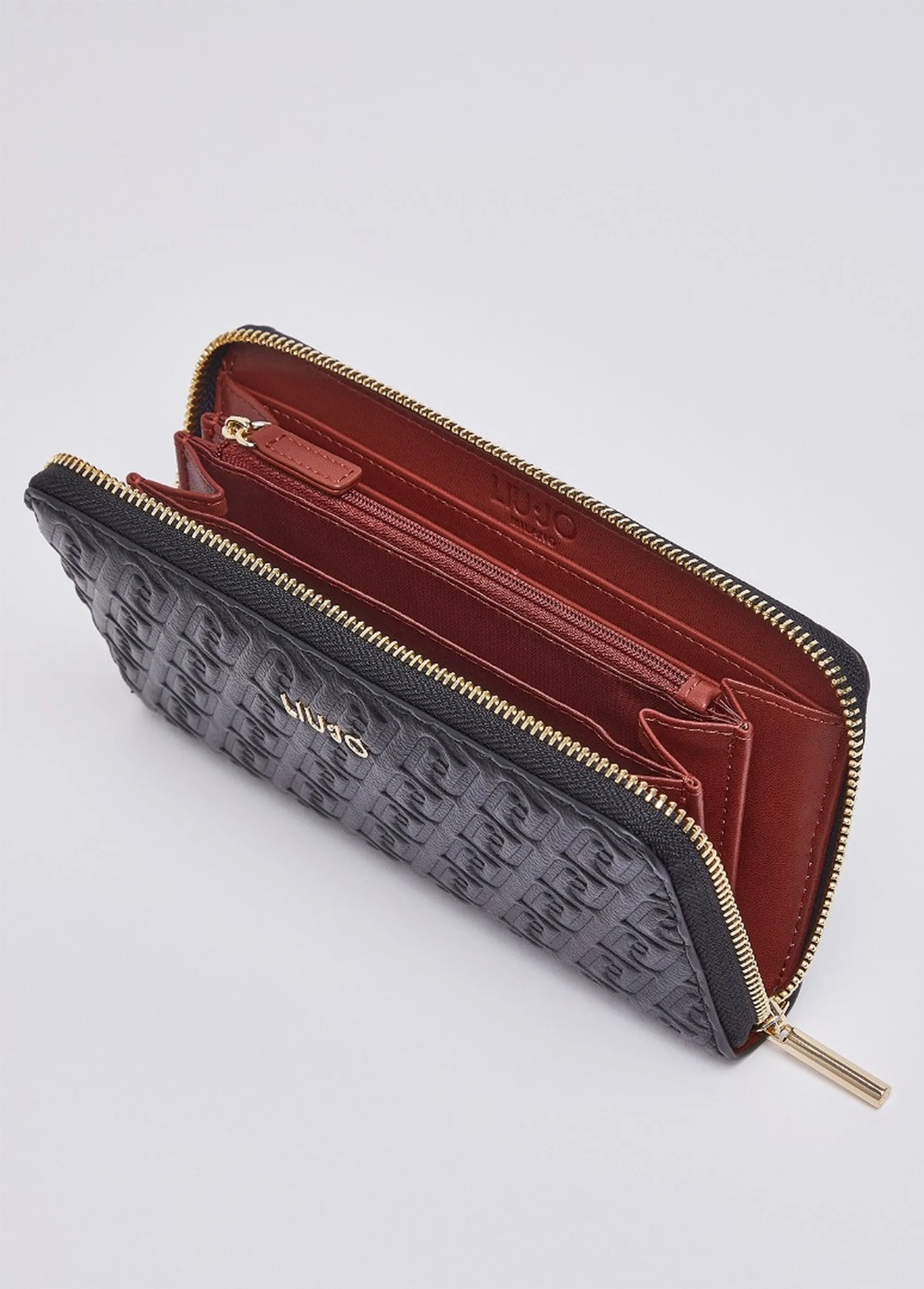 Liujo Accessori B'Large Debossed Monogram Wallet' Black Af6170E1141 187922