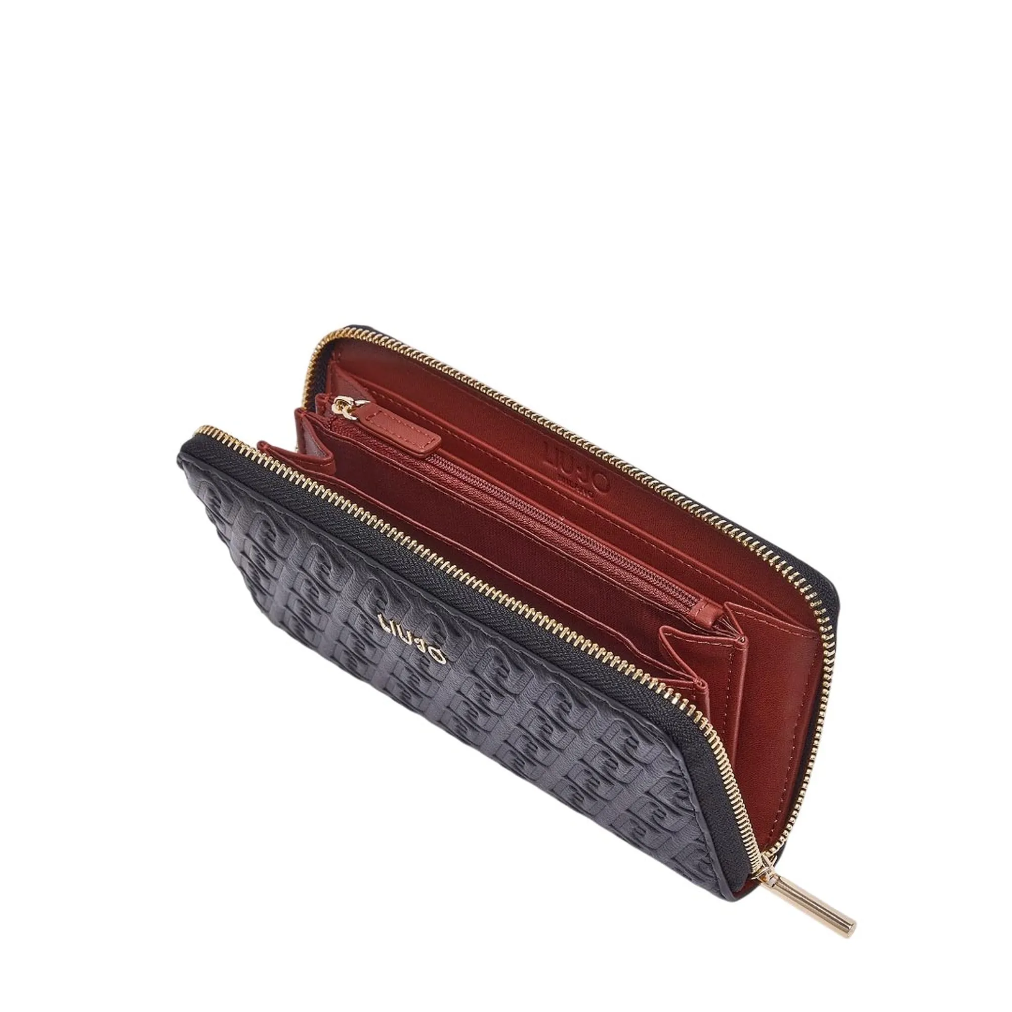 Liujo Accessori Portafoglio Monogram Debossed Grande Nero Af6170E1141 189858