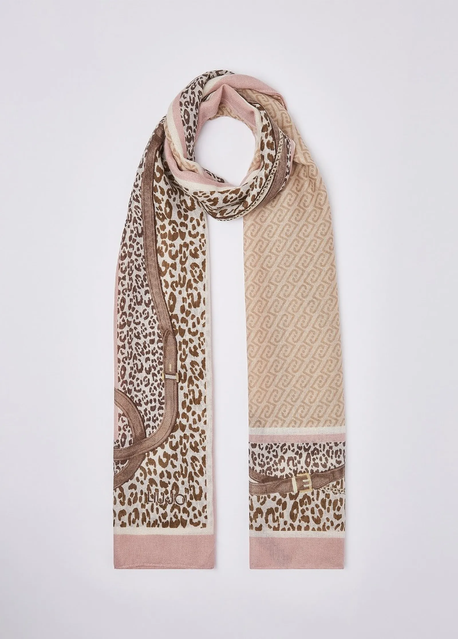 Liujo Accessori Stola Animalier Con Cinturini Beige 2F6063T2745 185254