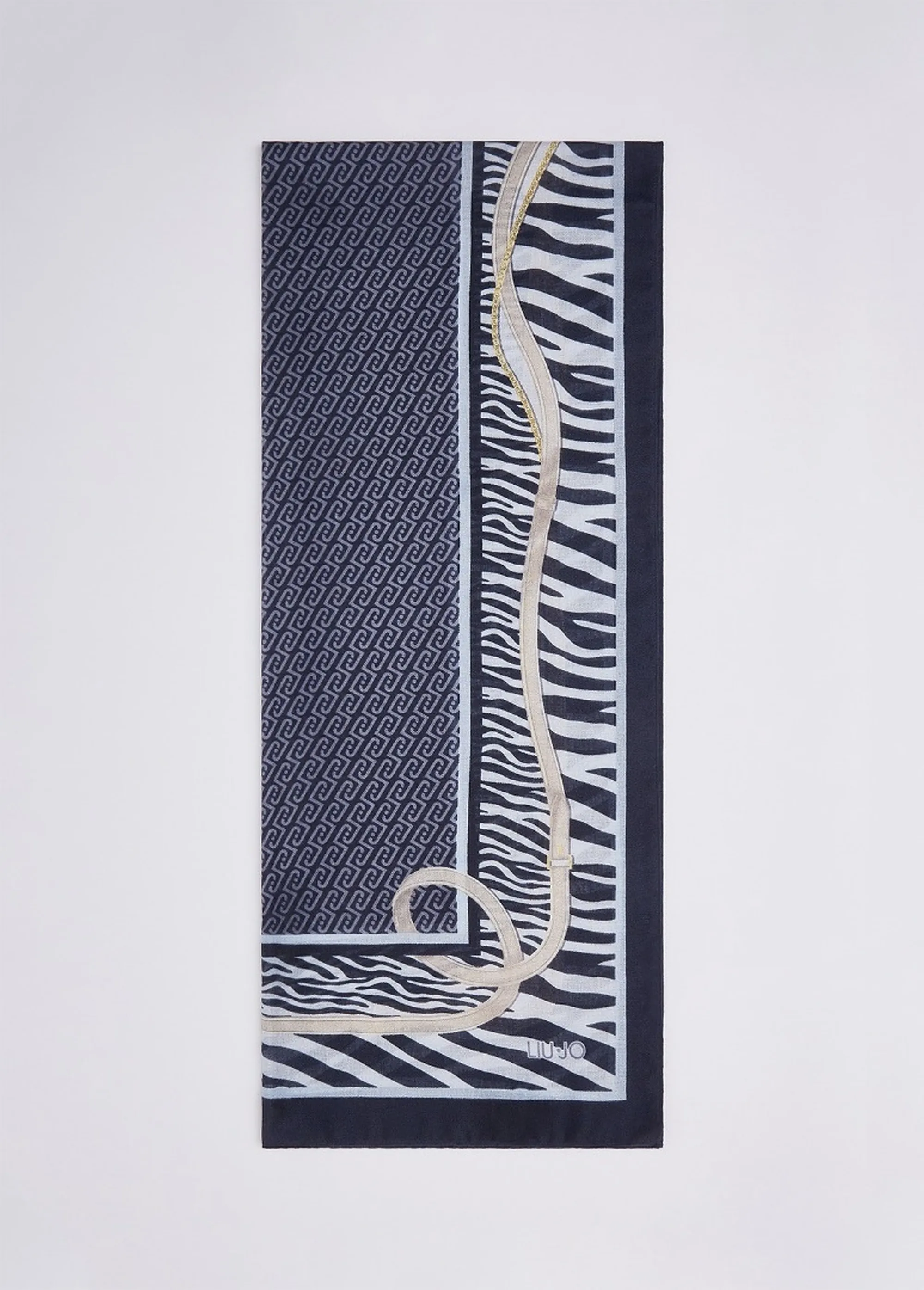 Liujo Accessori Stola Animalier Con Cinturini Blu Scuro 2F6063T2745 185250
