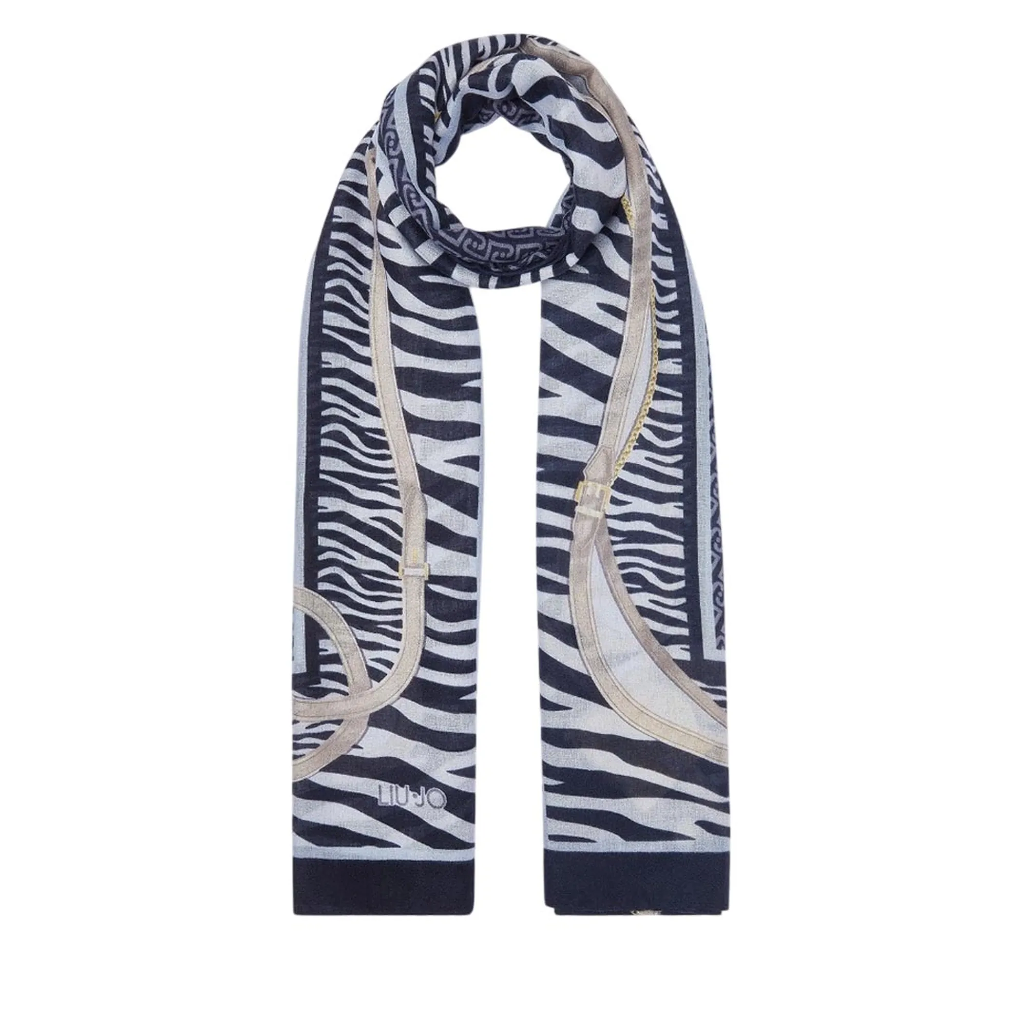 Liujo Accessori Stola Animalier Con Cinturini Blu Scuro 2F6063T2745 194890