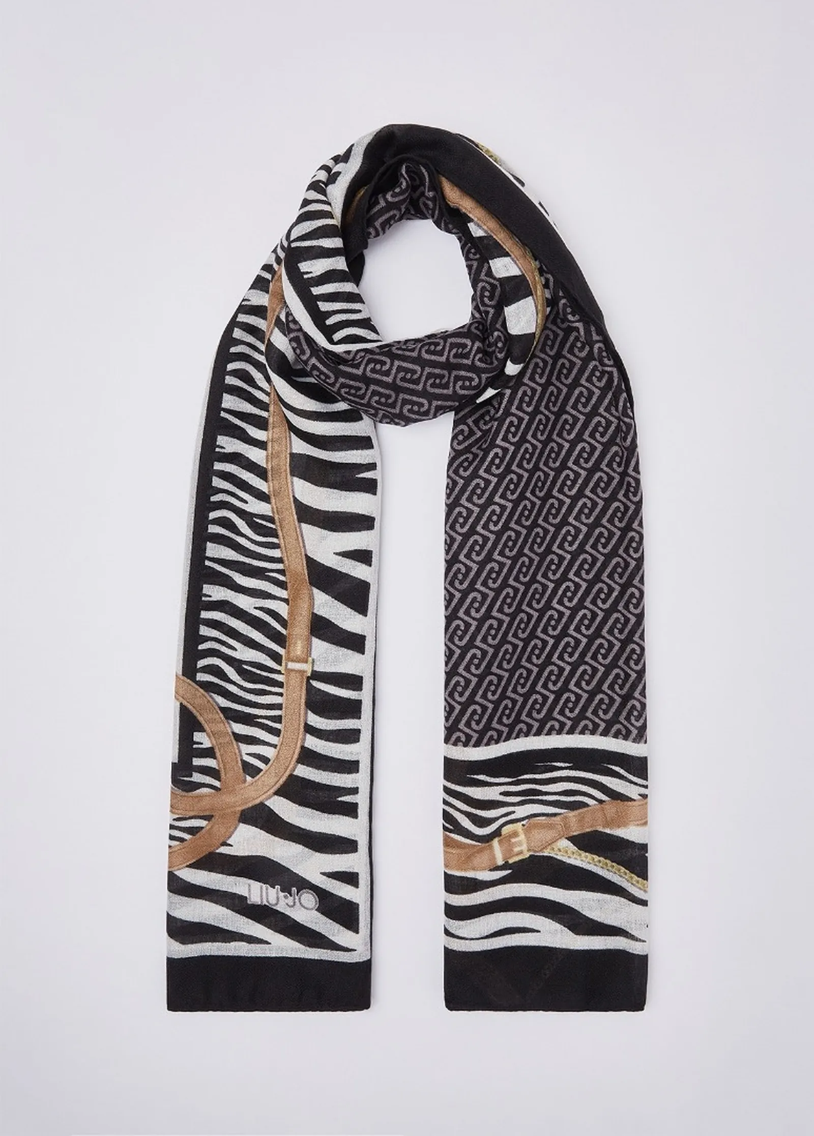 Liujo Accessori Stola Animalier Con Cinturini Nero 2F6063T2745 188680