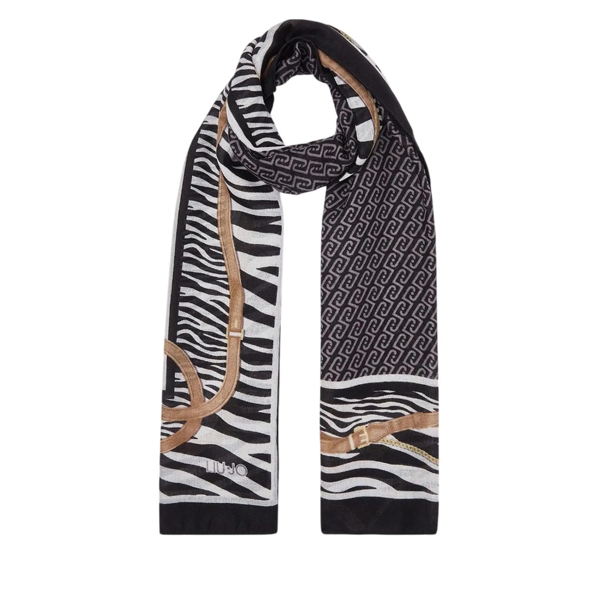 Liujo Accessori Stola Animalier Con Cinturini Nero 2F6063T2745 194883