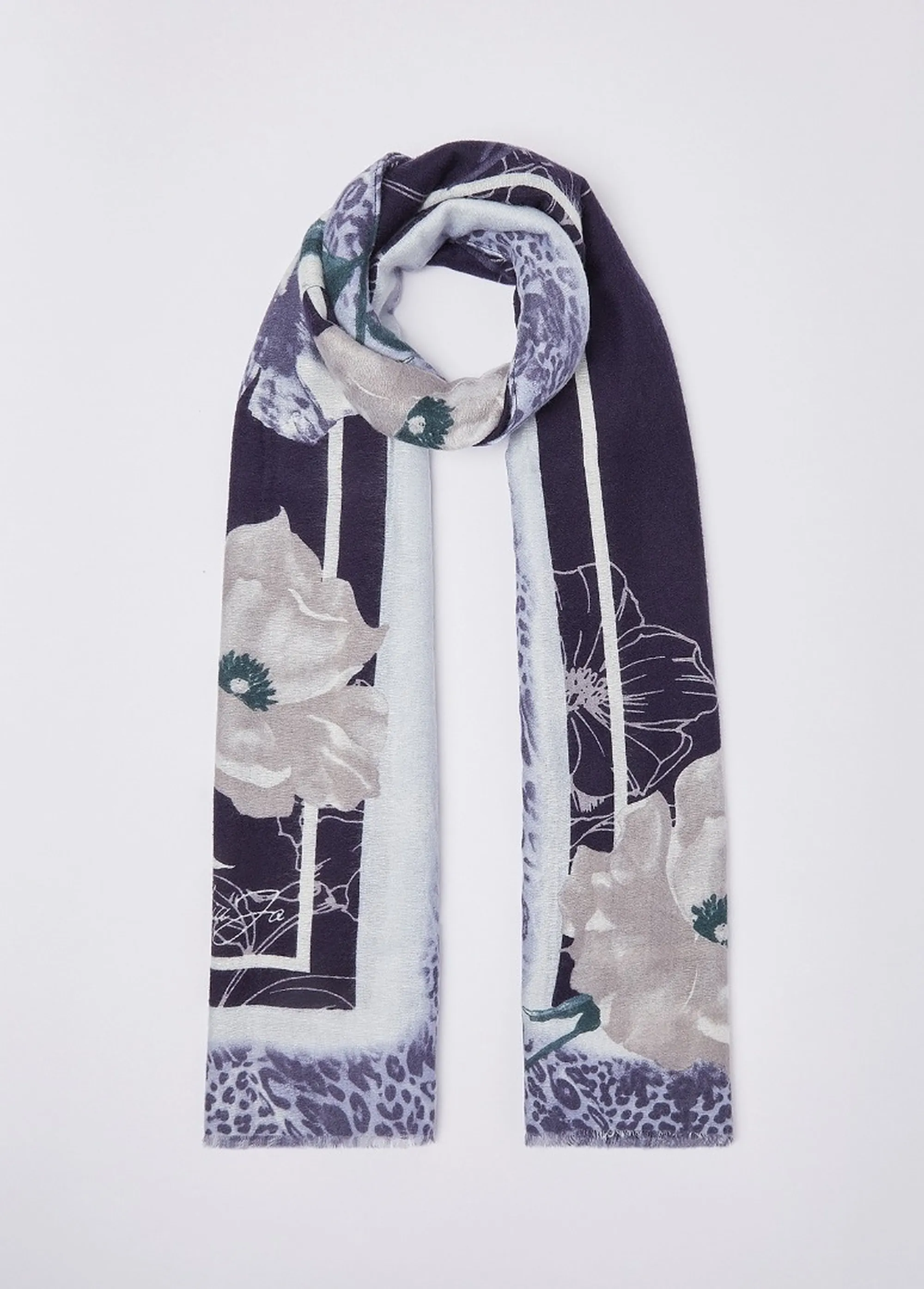 Liujo Accessori B'Stole With Flowers' Midnight Blue 2F6065T2745 188692