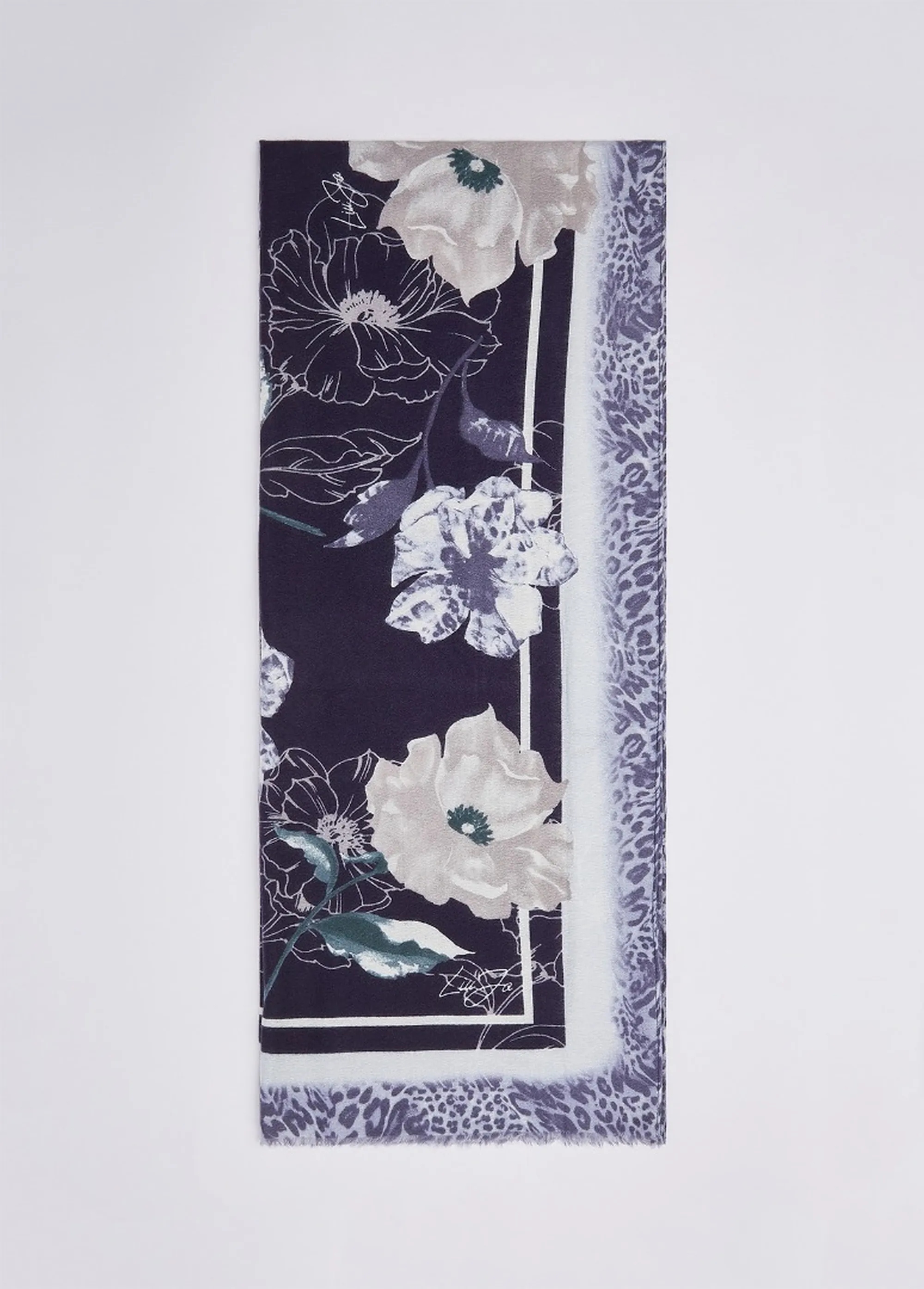 Liujo Accessori B'Stole With Flowers' Midnight Blue 2F6065T2745 188693