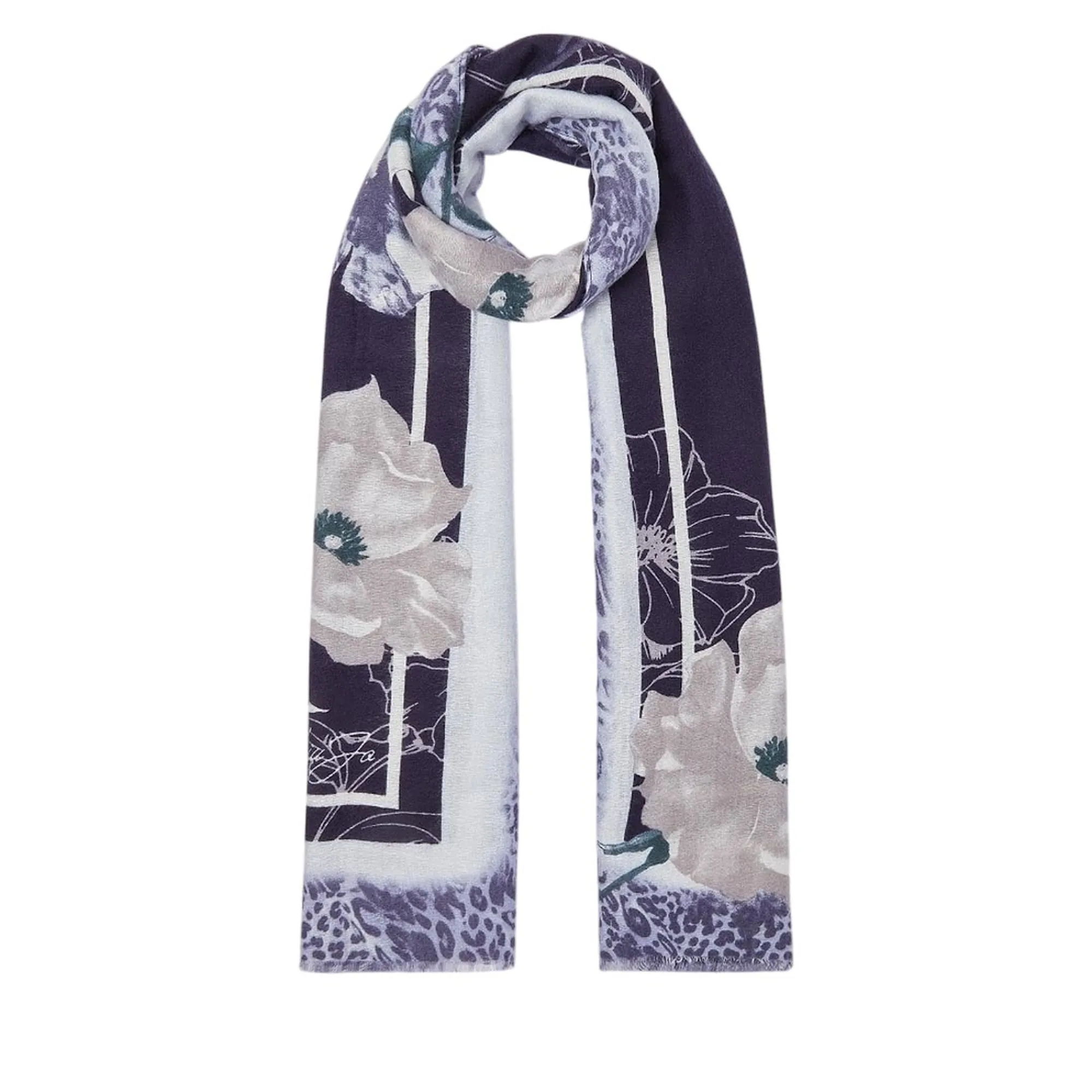 Liujo Accessori Stola Con Fiori Blu Notte 2F6065T2745 194808