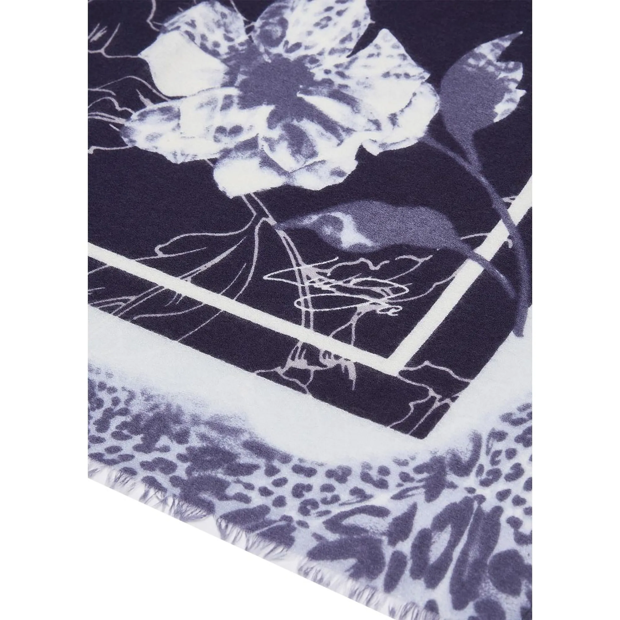 Liujo Accessori Stola Con Fiori Blu Notte 2F6065T2745 194810