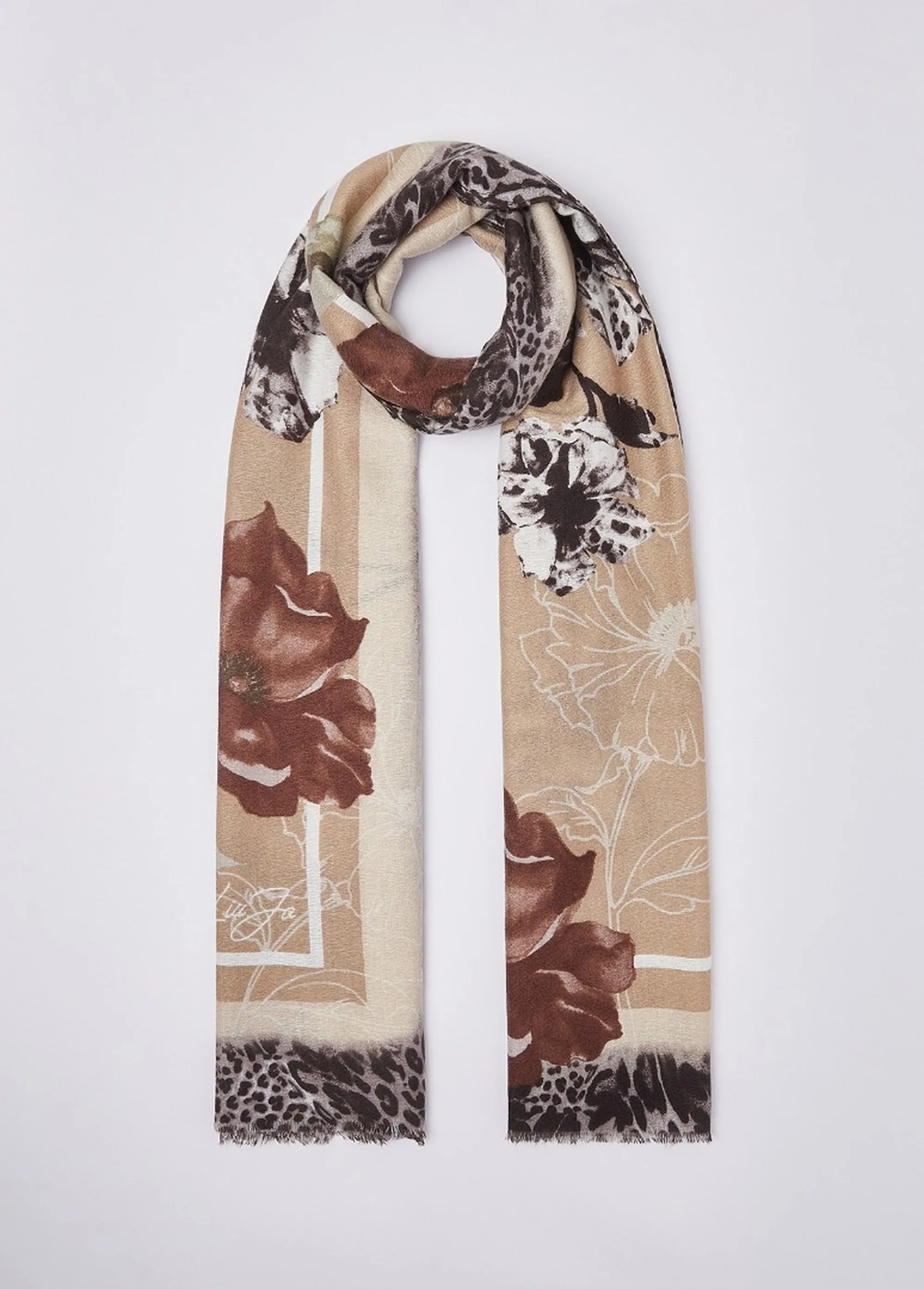 Liujo Accessori B'Stole With Flowers' Natural 2F6065T2745 188688