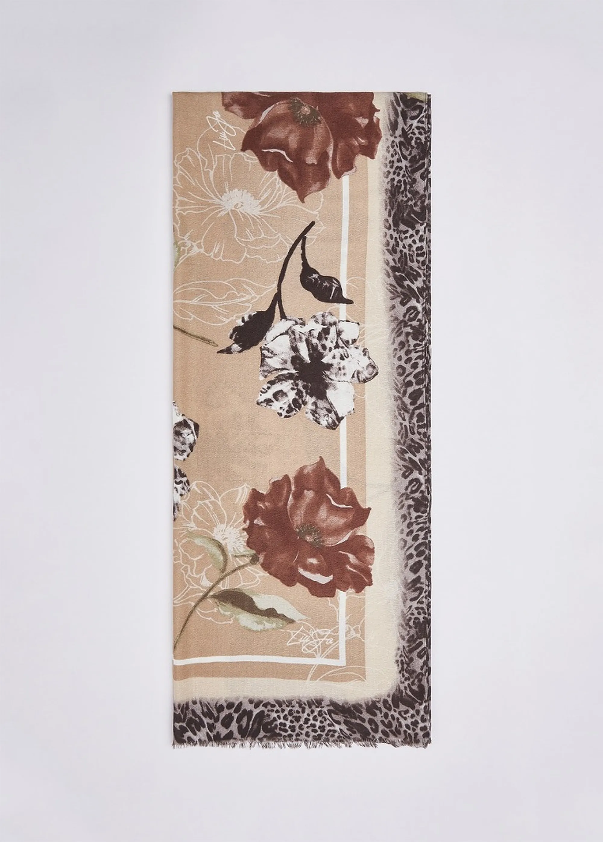 Liujo Accessori B'Stole With Flowers' Natural 2F6065T2745 188689