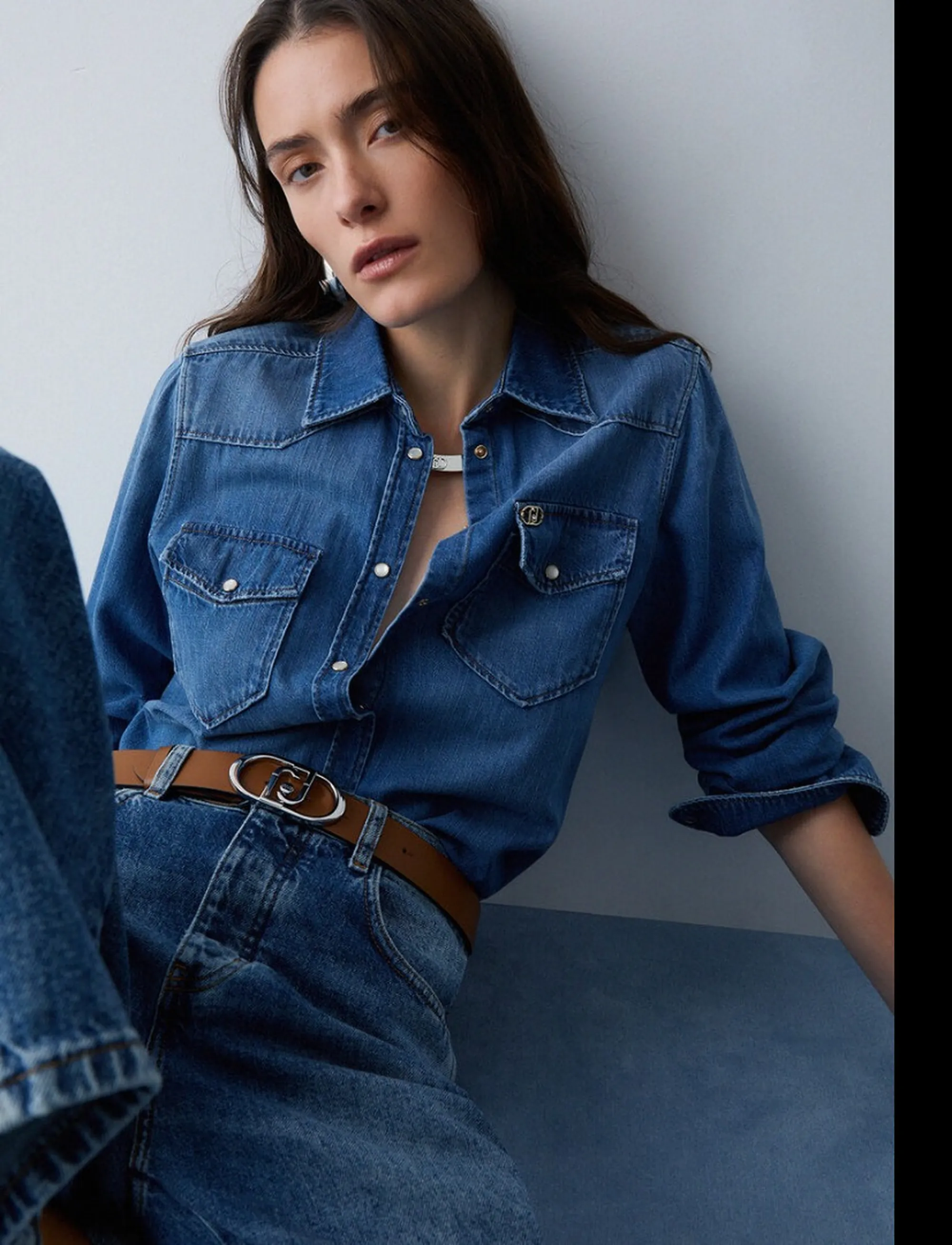 Liujo Denim Camicia Denim Ua6339D4851 174429