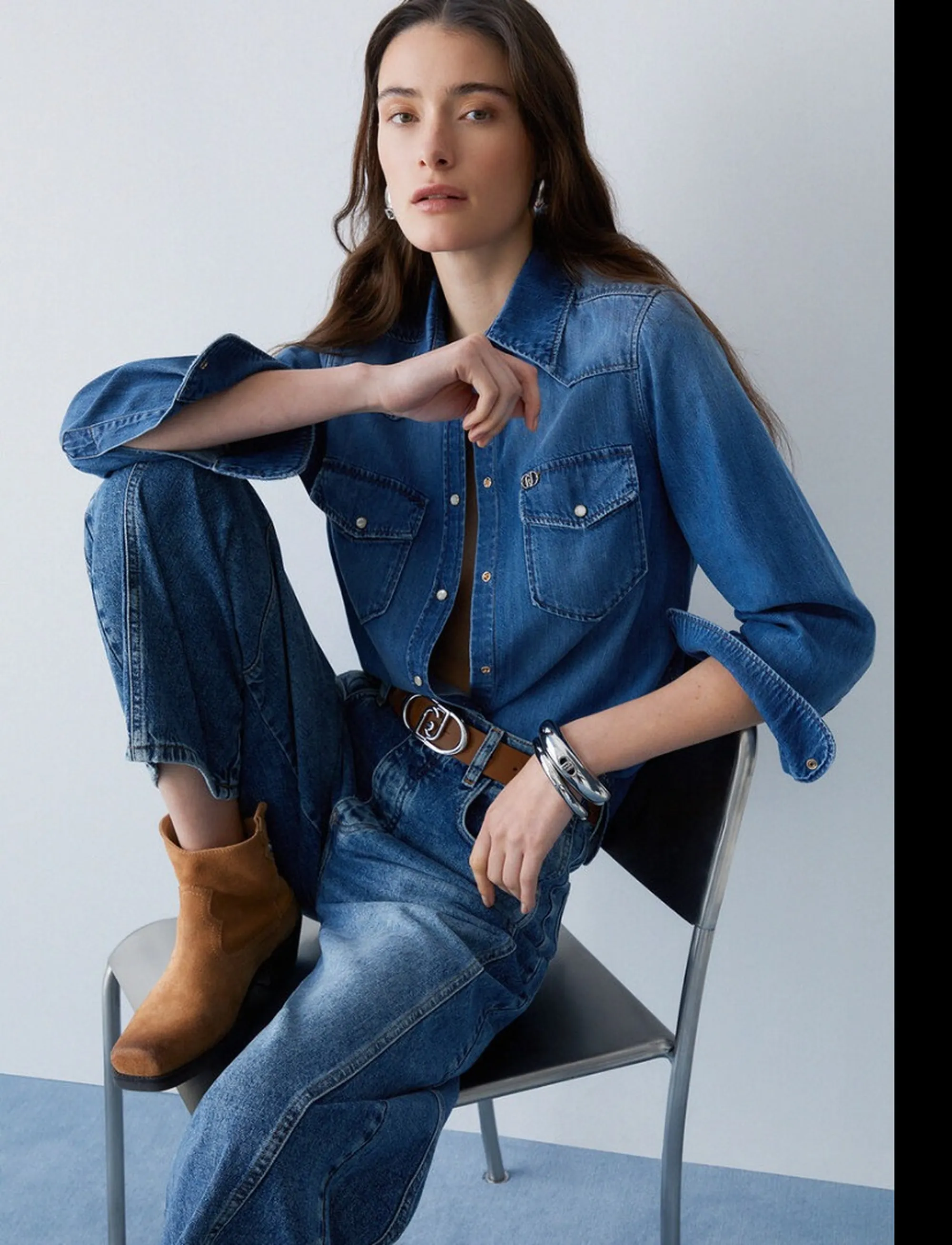 Liujo Denim Camicia Denim Ua6339D4851 174430