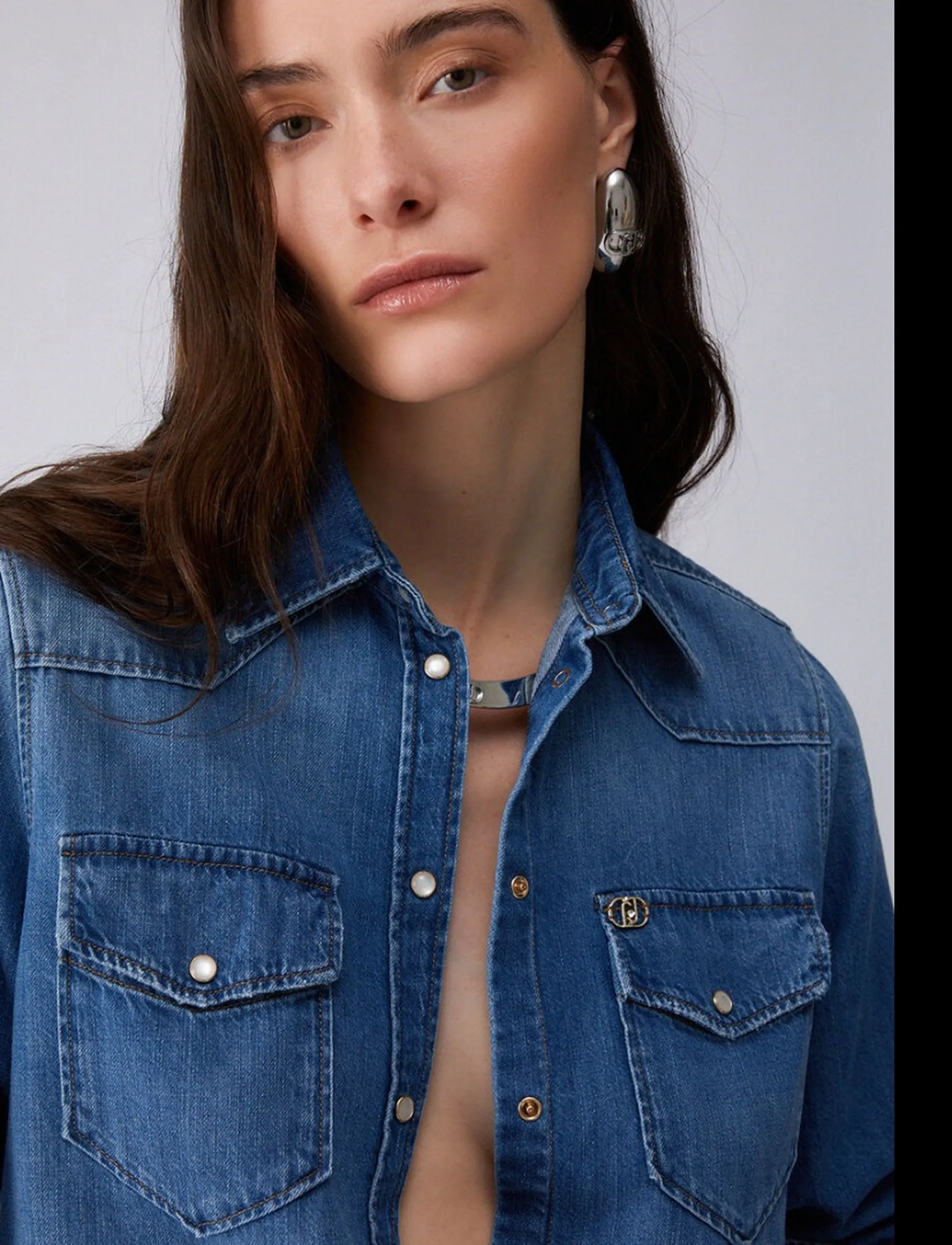 Liujo Denim Camicia Denim Ua6339D4851 174432