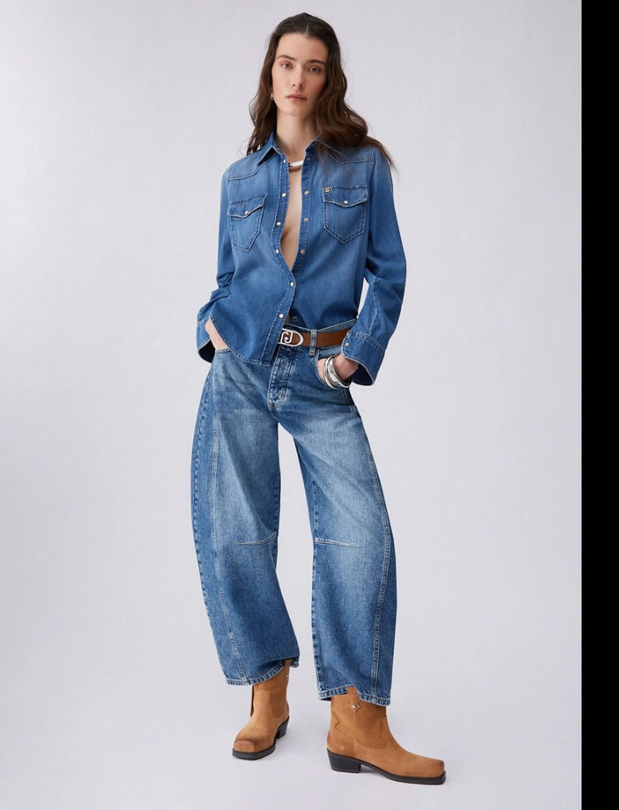 Liujo Denim Camicia Denim Ua6339D4851 174434