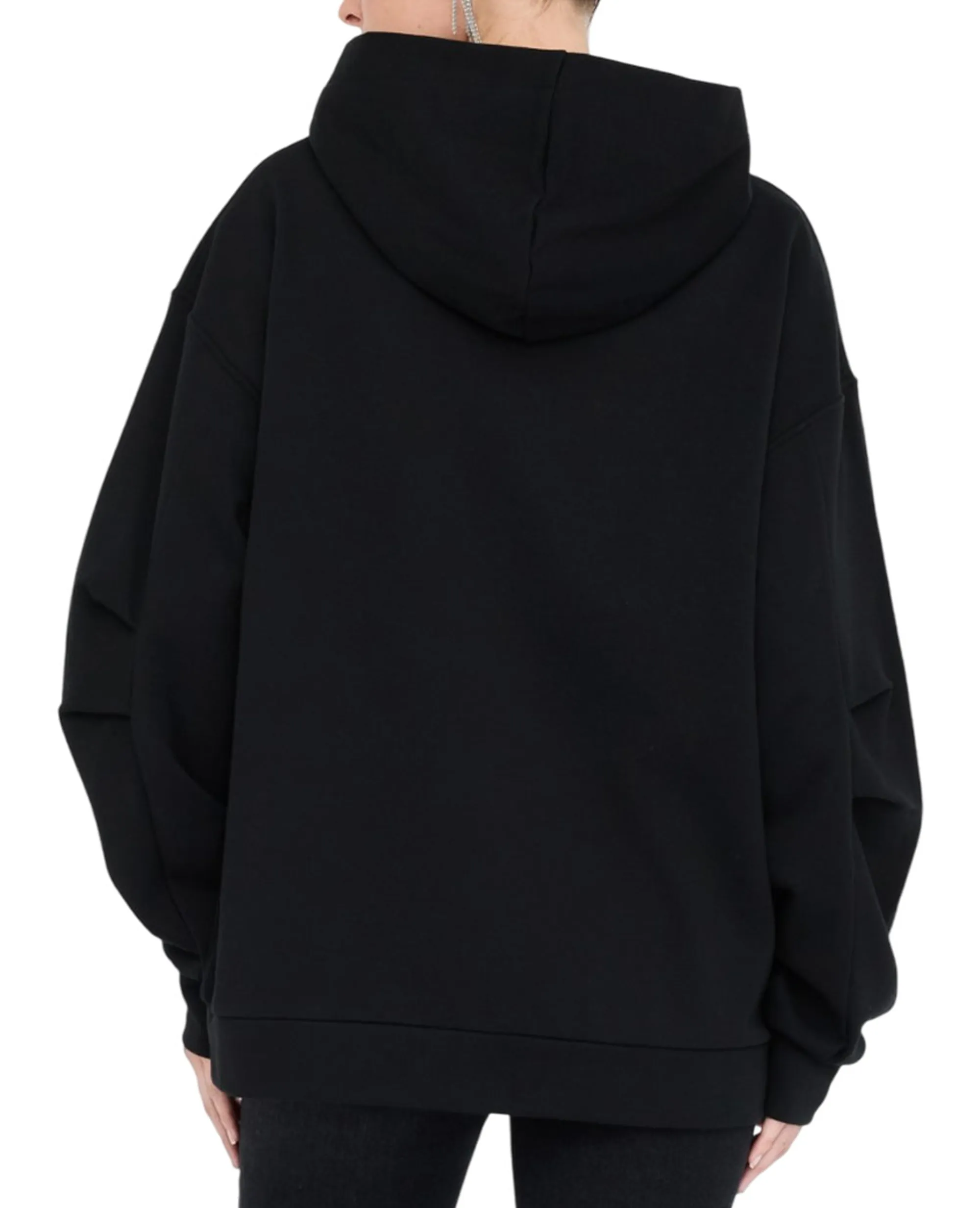 Liujo Denim B'Cotton Sweatshirt With Rhinestone' Black Uf5253F0873 156494