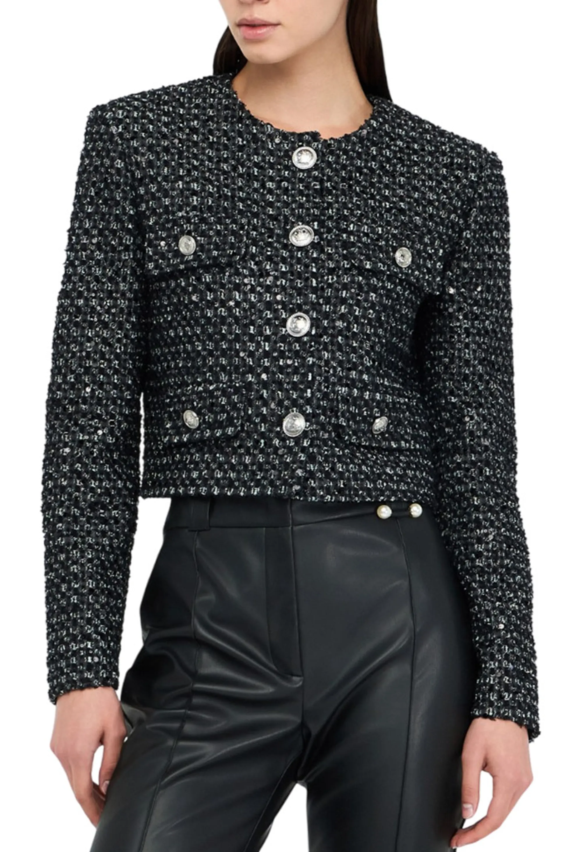 Liujo Denim B'Boucle Jacket' Black Uf5142D0267 156505