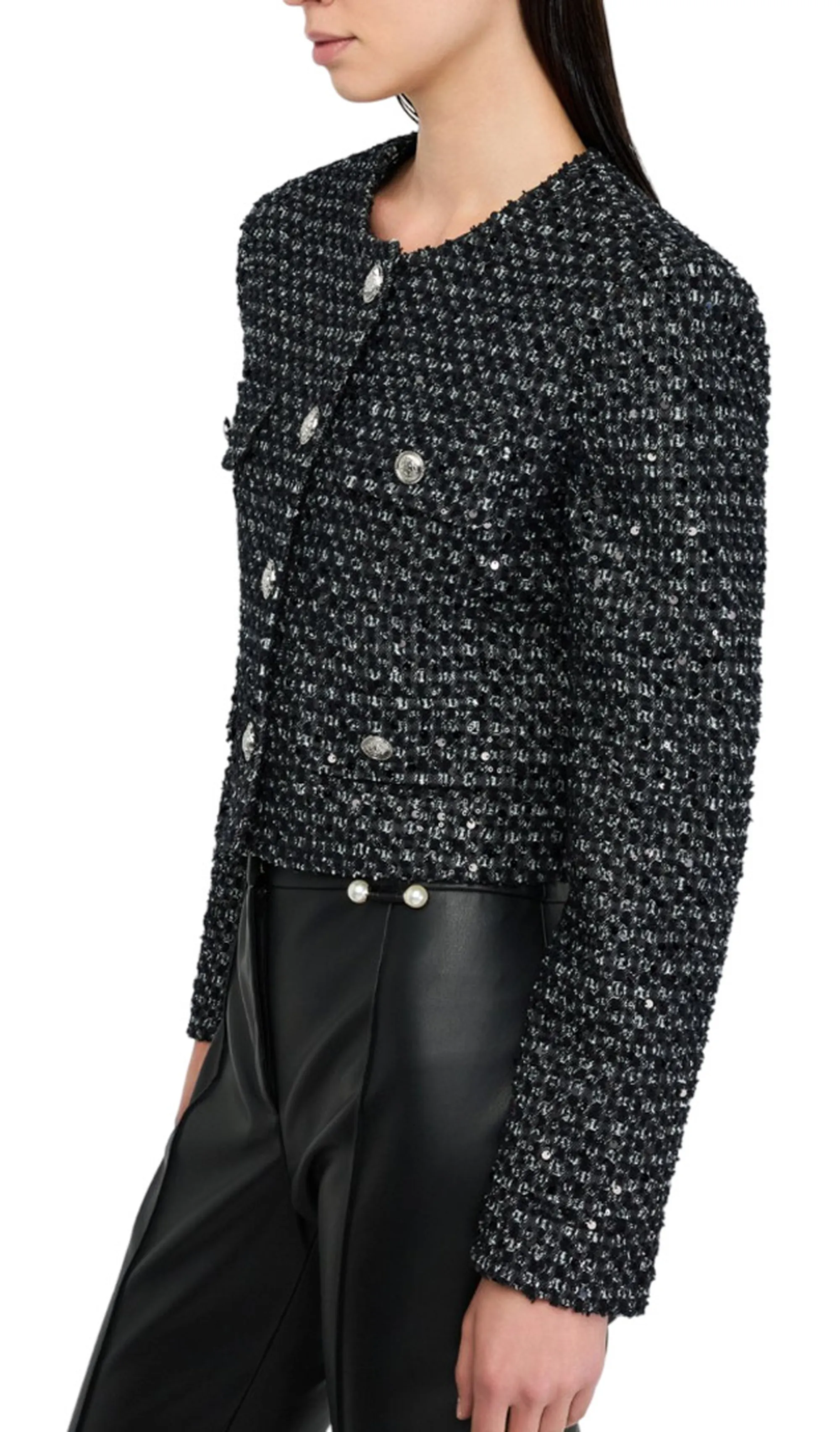 Liujo Denim B'Boucle Jacket' Black Uf5142D0267 156506