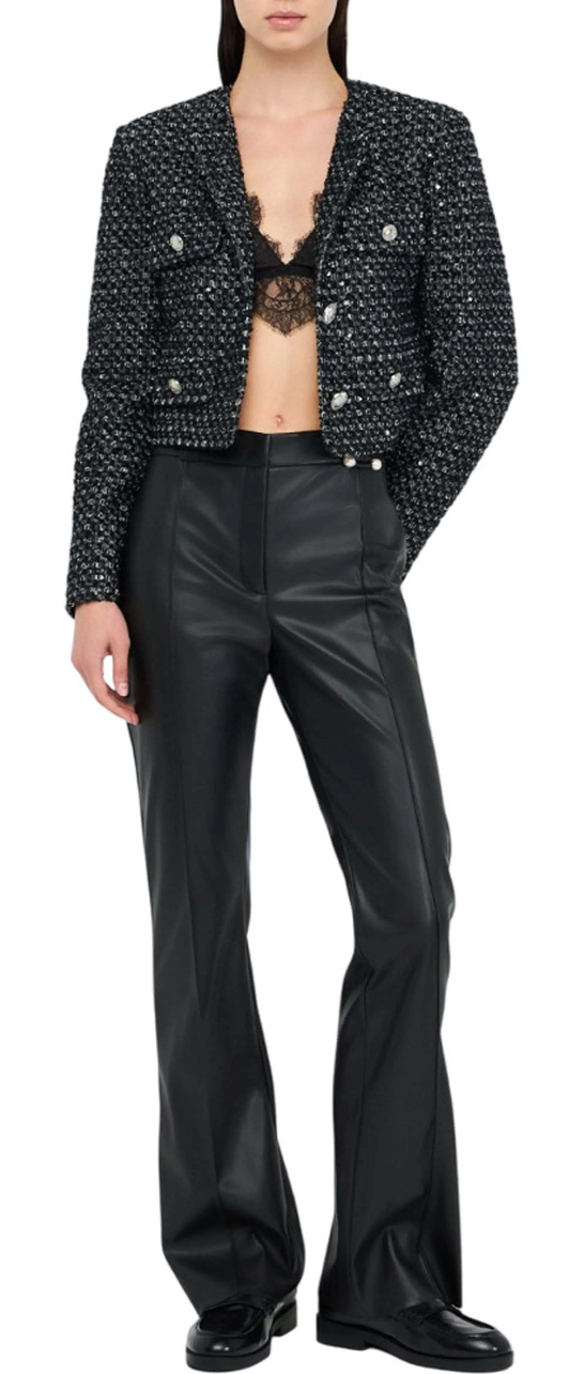 Liujo Denim B'Boucle Jacket' Black Uf5142D0267 156508