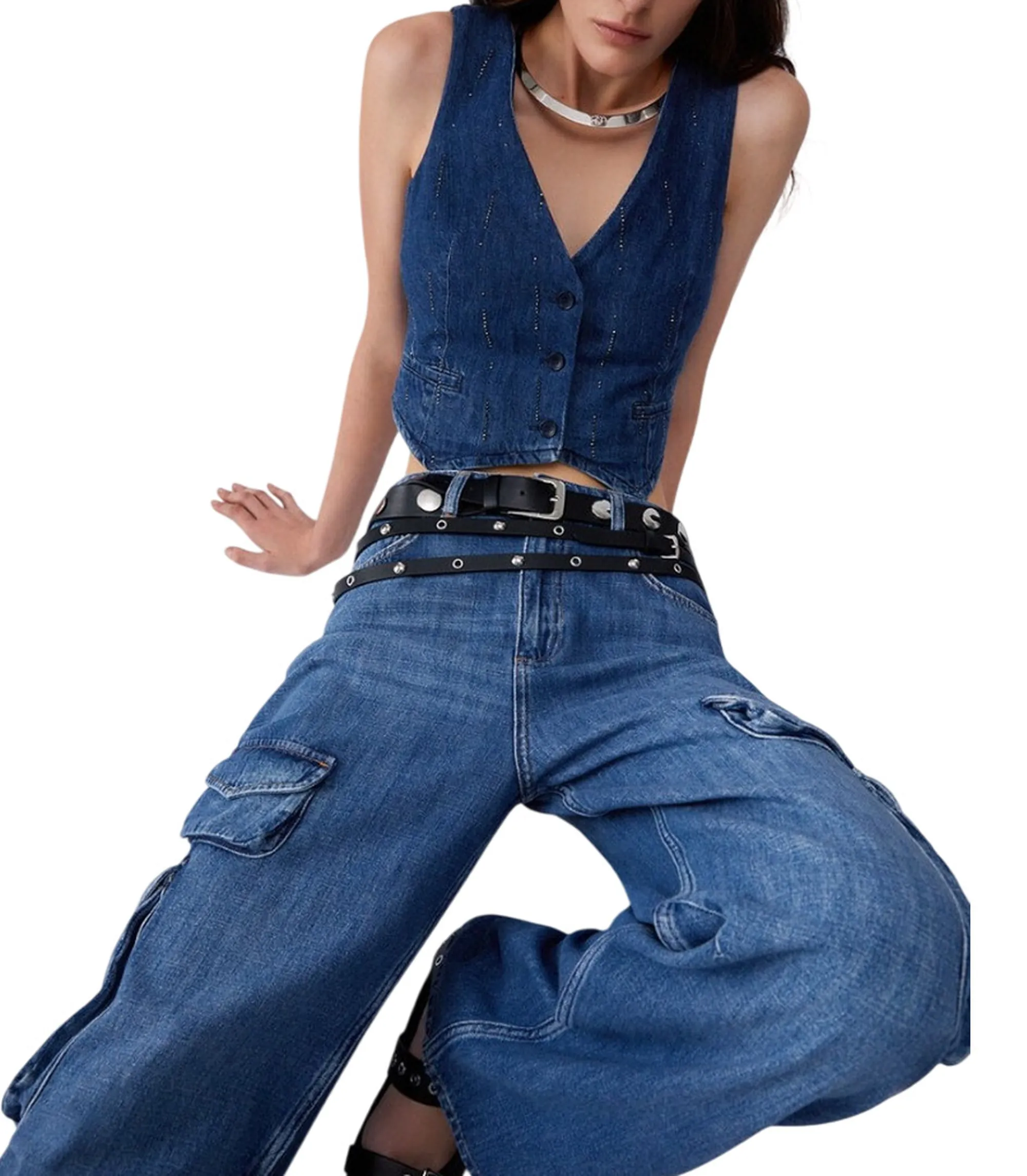 Liujo Denim B'Gilet ' Denim Ua6188D0315 180988