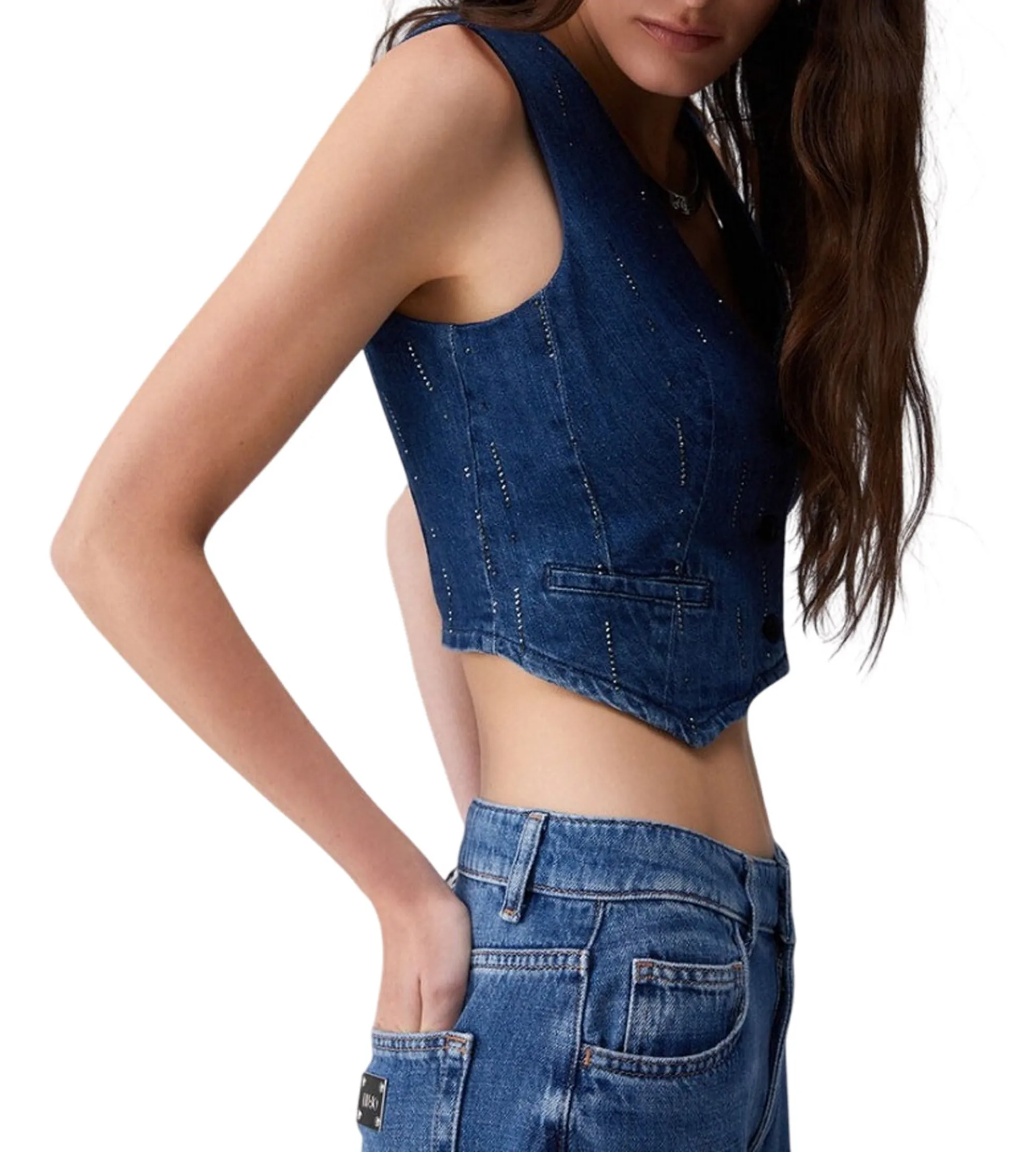 Liujo Denim B'Gilet ' Denim Ua6188D0315 180989