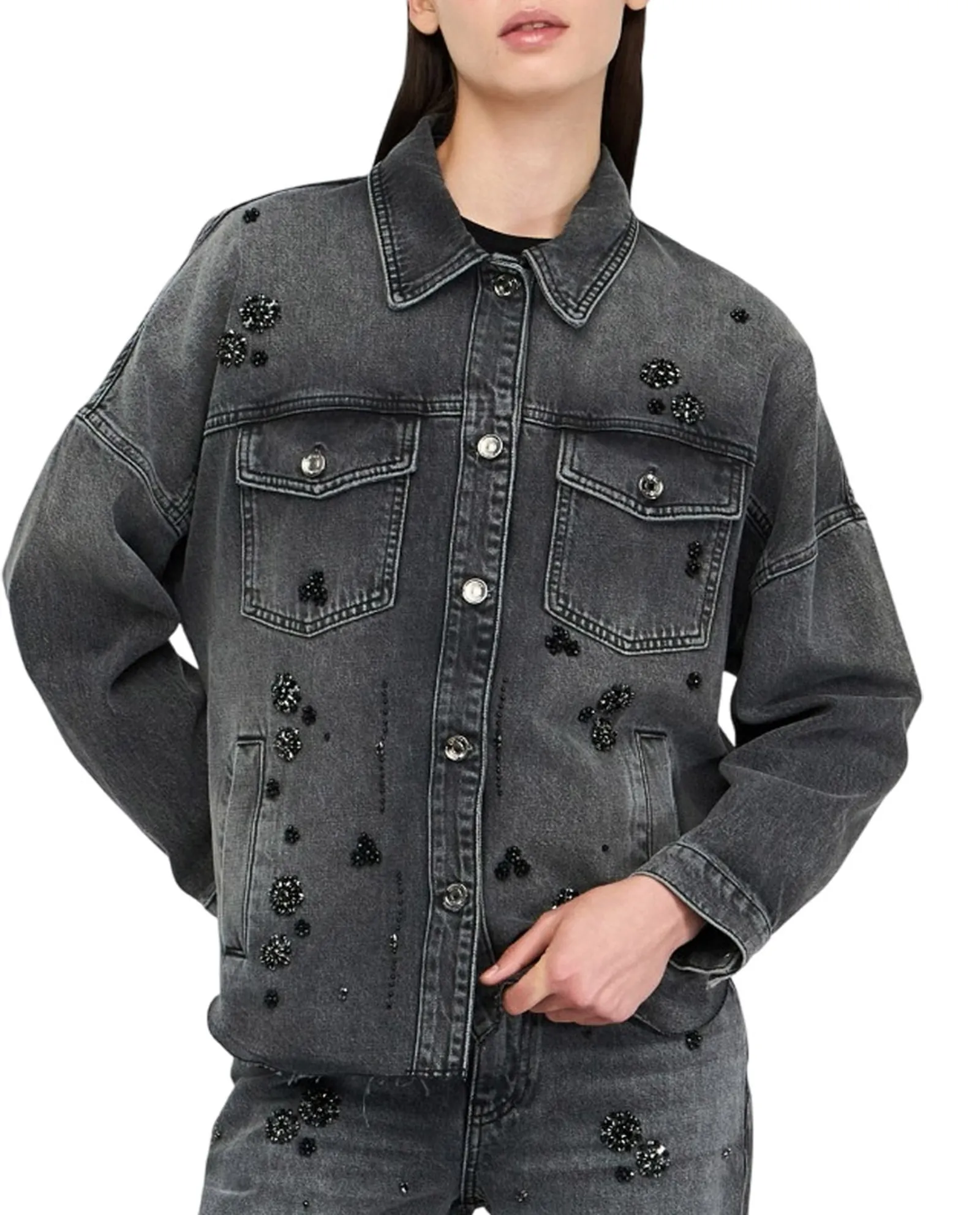 Liujo Denim Giubbino Nero Uf5111D4854 165218