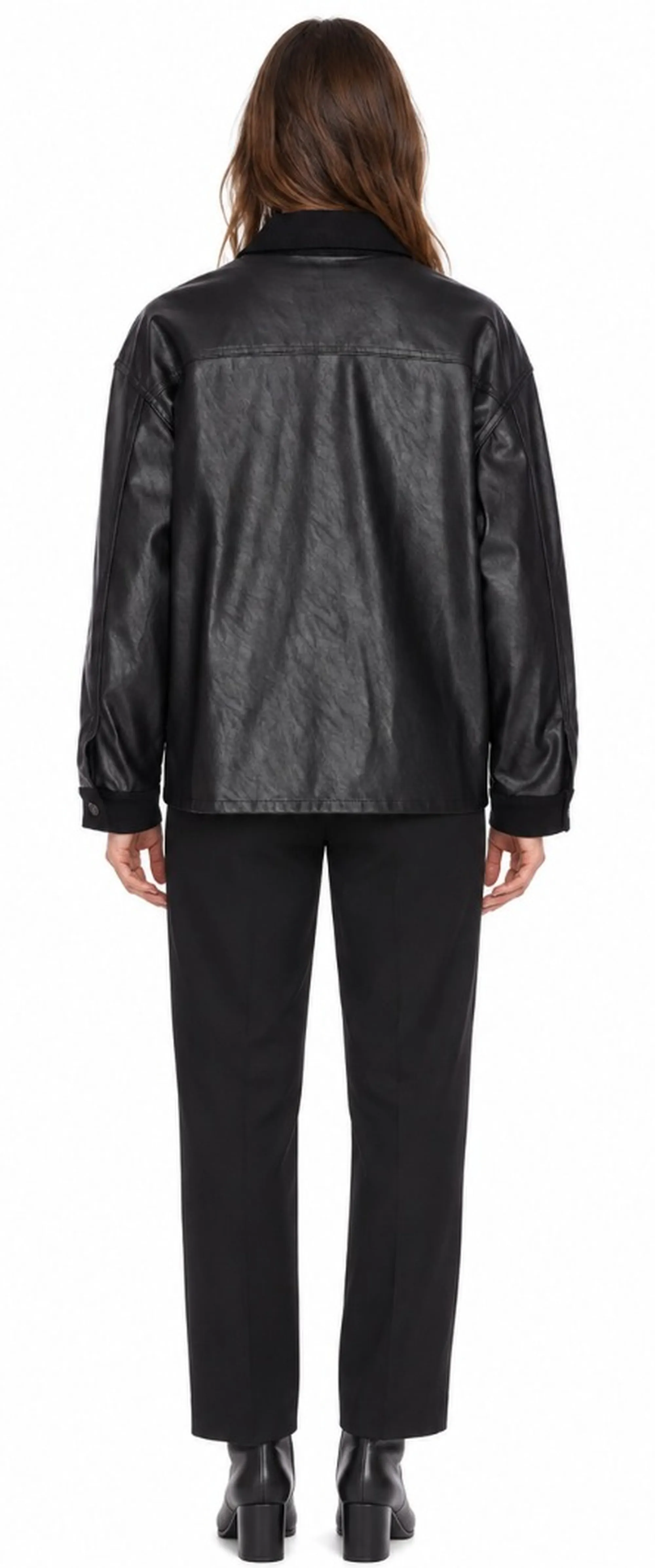 Liujo Denim Giubbino In Eco Pelle Nero Uf5089E0747 199972