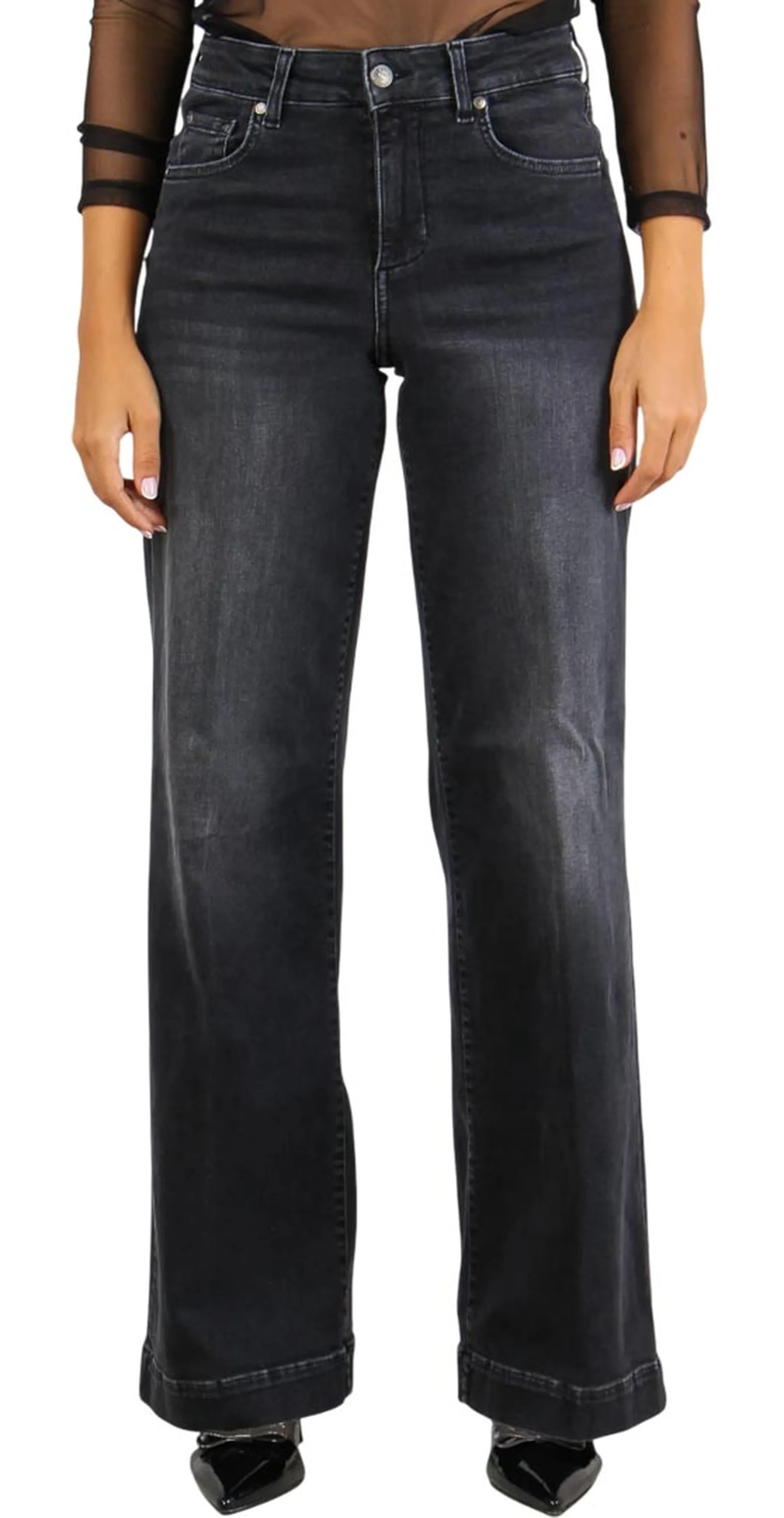 Liujo Denim B'Flare Jeans' Denim Black Uf5068Ds615 160865