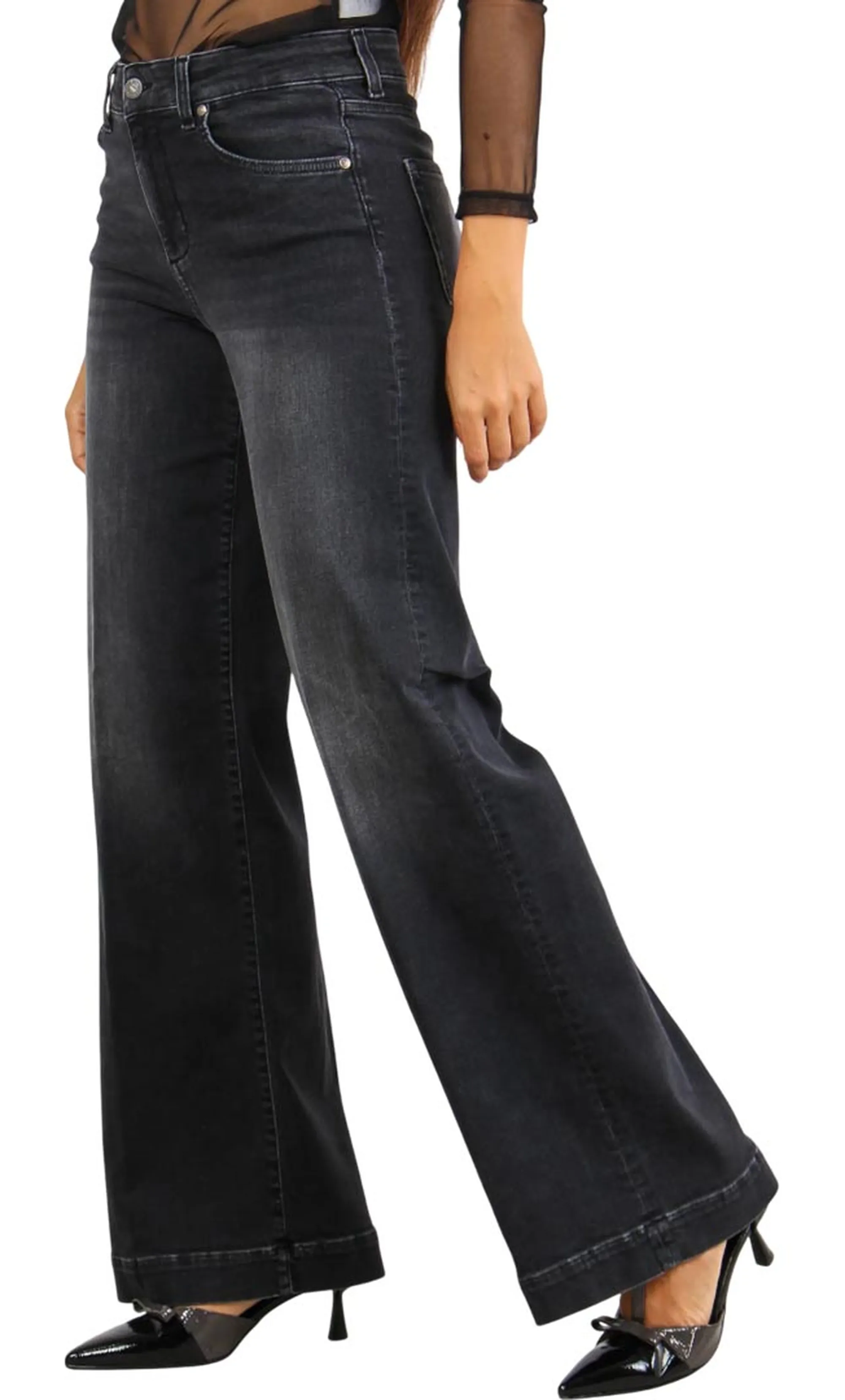 Liujo Denim B'Flare Jeans' Denim Black Uf5068Ds615 160866