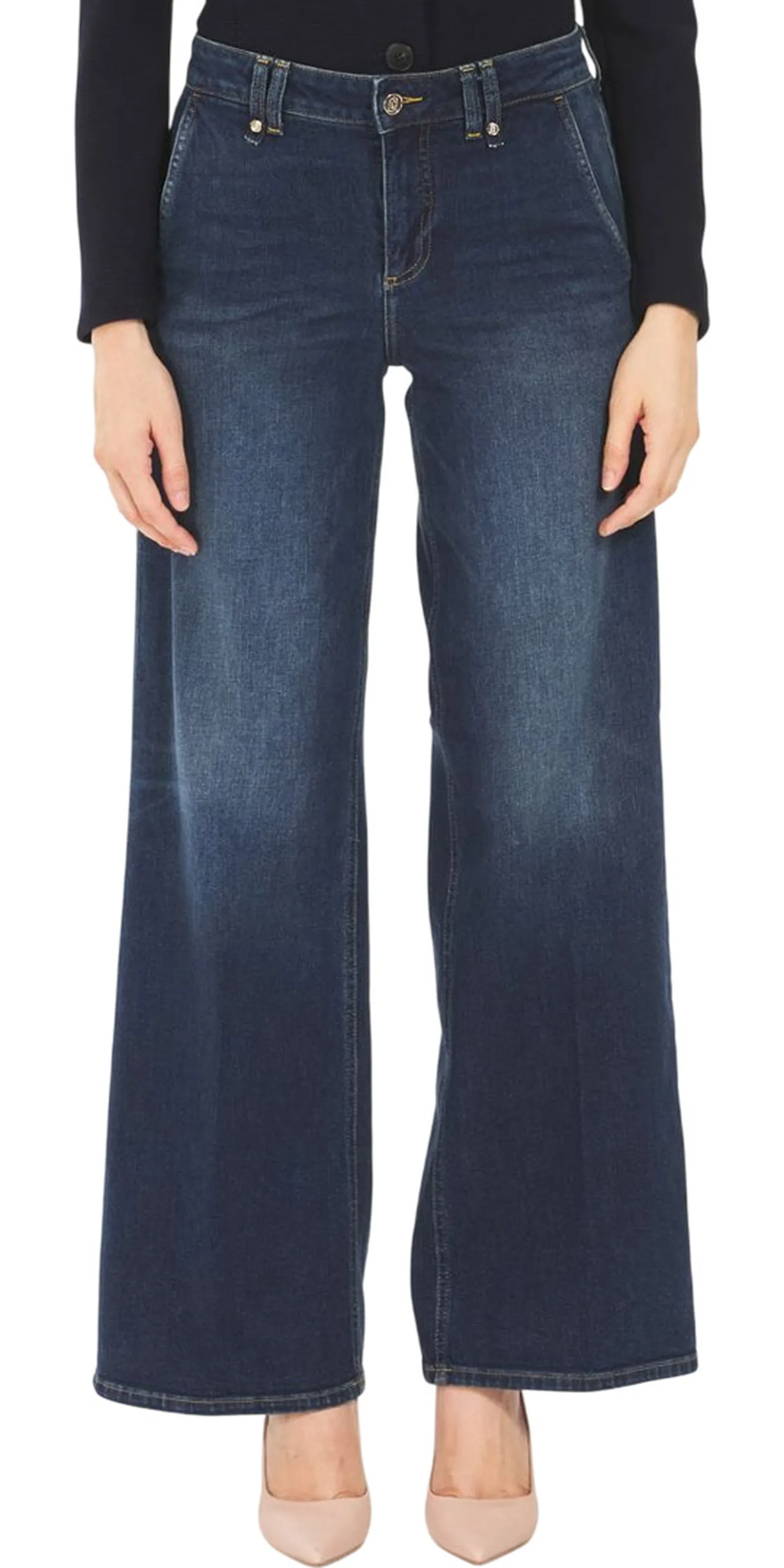 Liujo Denim Jeans Flare A Vita Alta Denim Uf5128D0269 156533