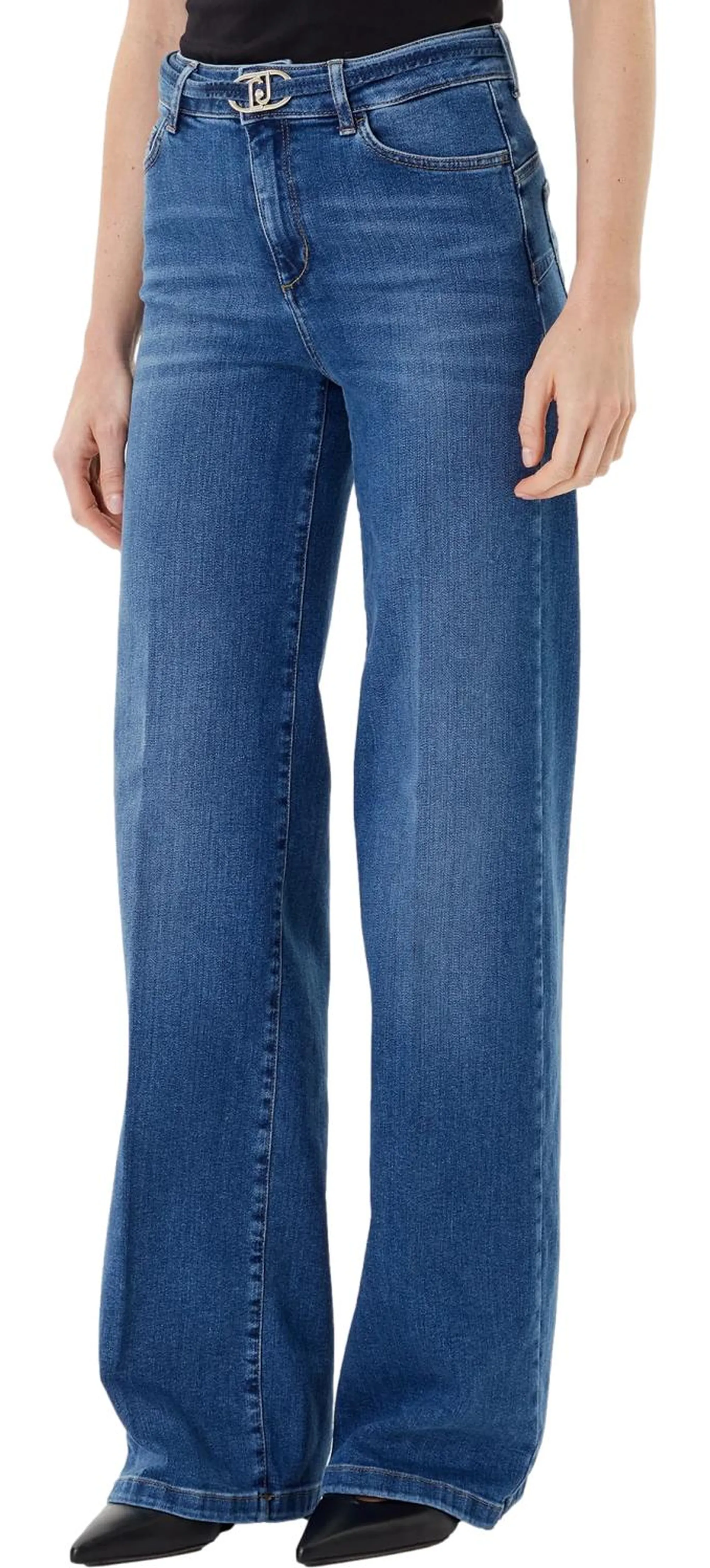 Liujo Denim B'Flare Jeans Whit Belt' Light Denim Uf5100D0264 156455