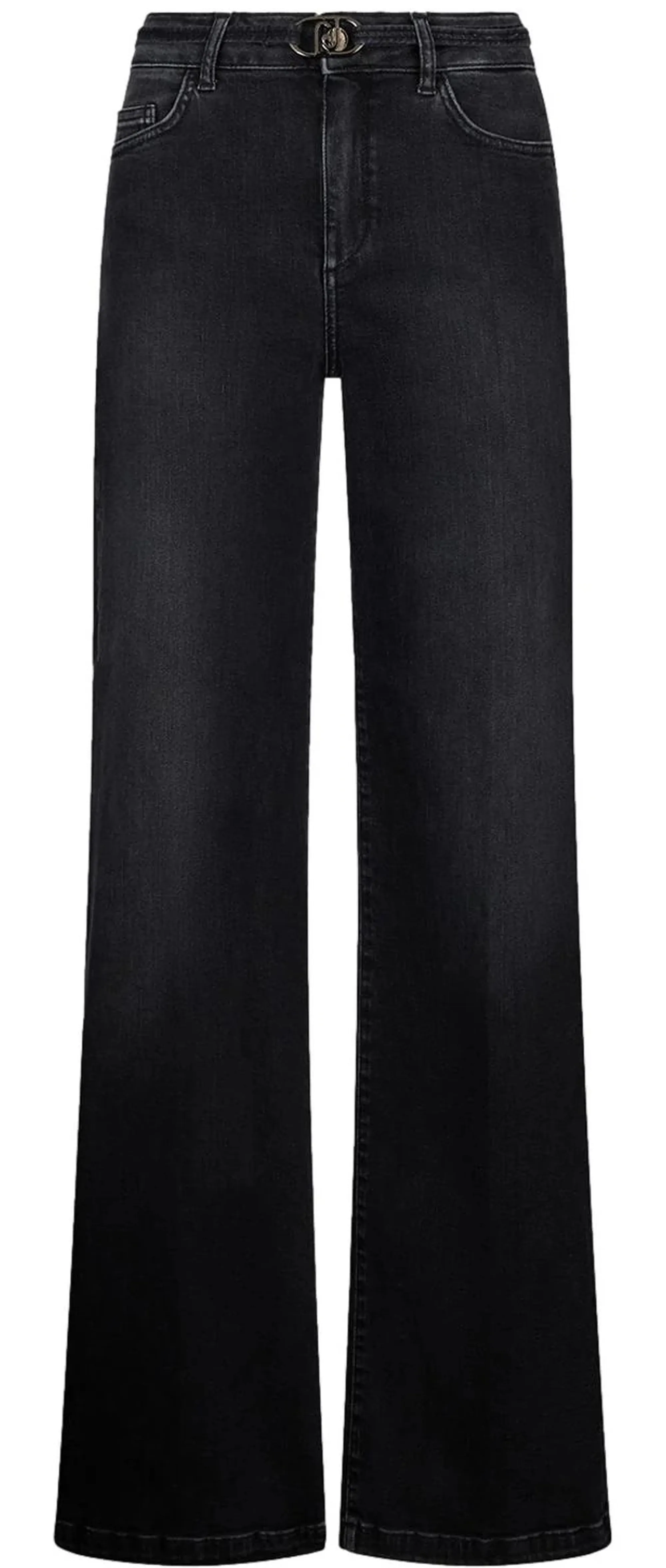 Liujo Denim B'Flare Jeans Whit Belt' Black Denim Uf5100D0264 156453