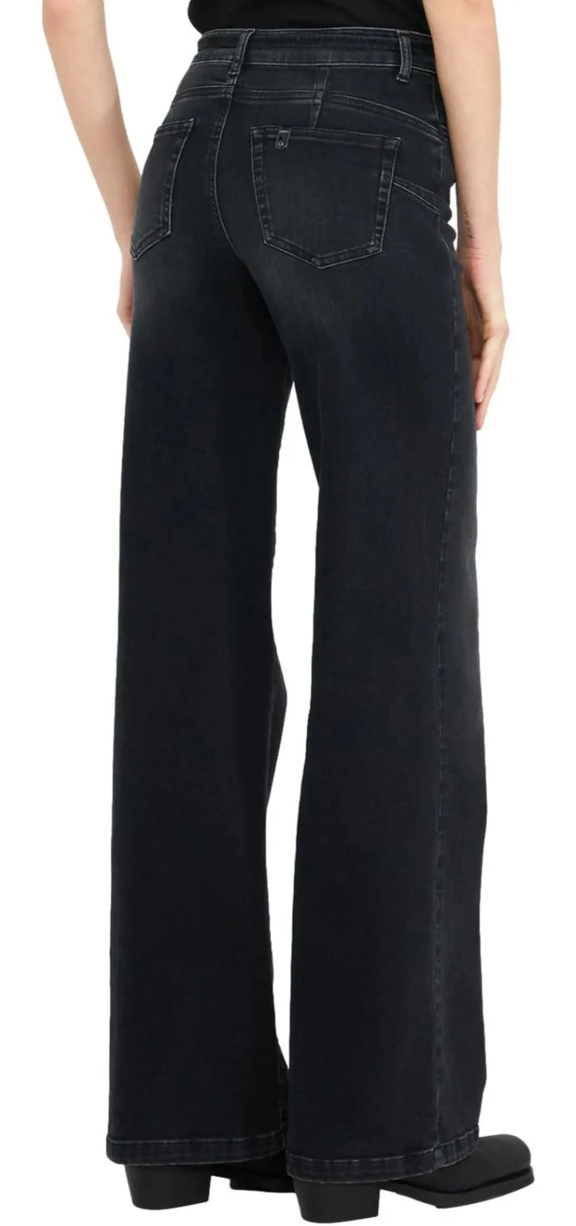 Liujo Denim B'Flare Jeans Whit Belt' Black Denim Uf5100D0264 156457