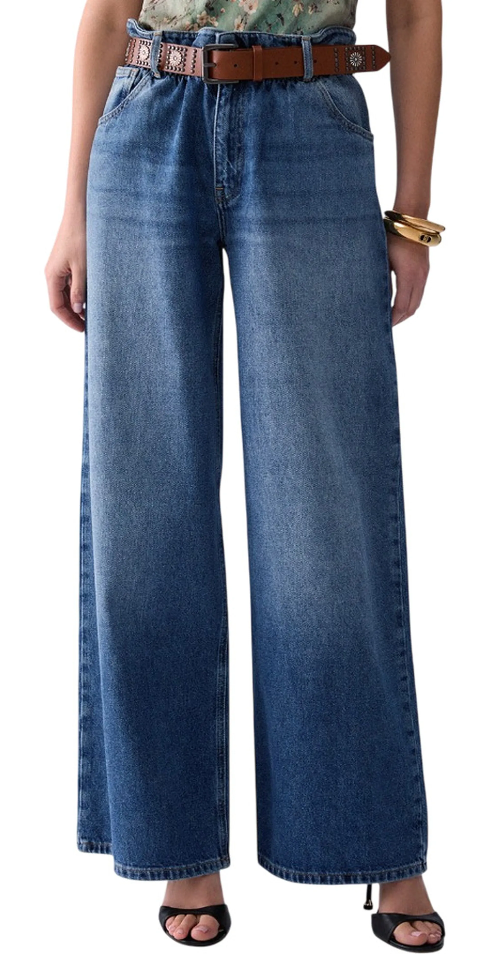 Liujo Denim Jeans Flare Con Cintura Liujo Denim Uf6186D0370 185693