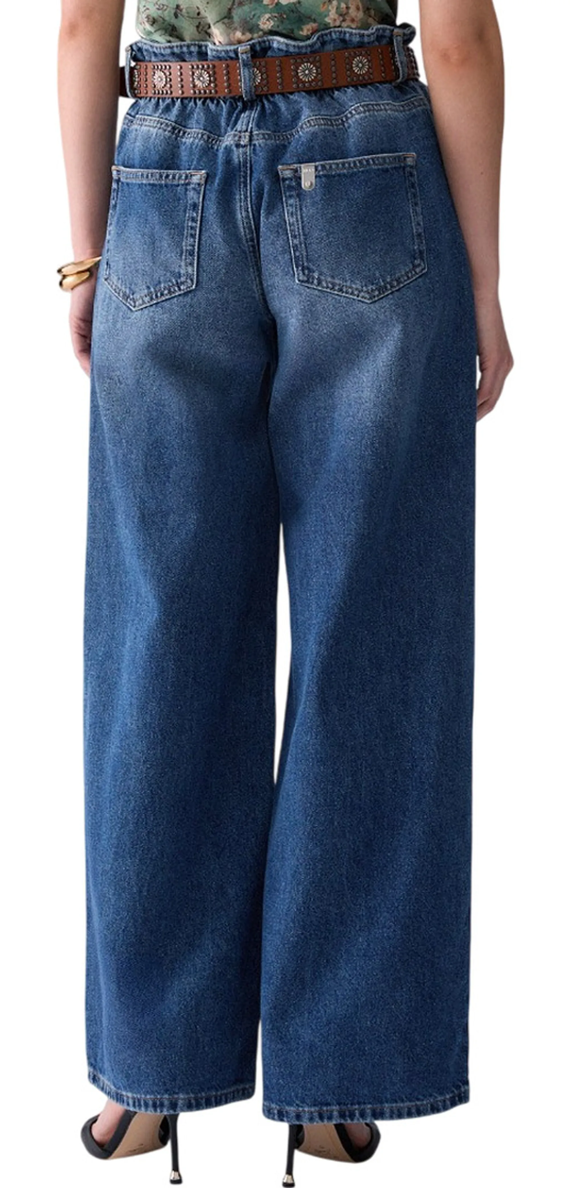 Liujo Denim Jeans Flare Con Cintura Liujo Denim Uf6186D0370 185694