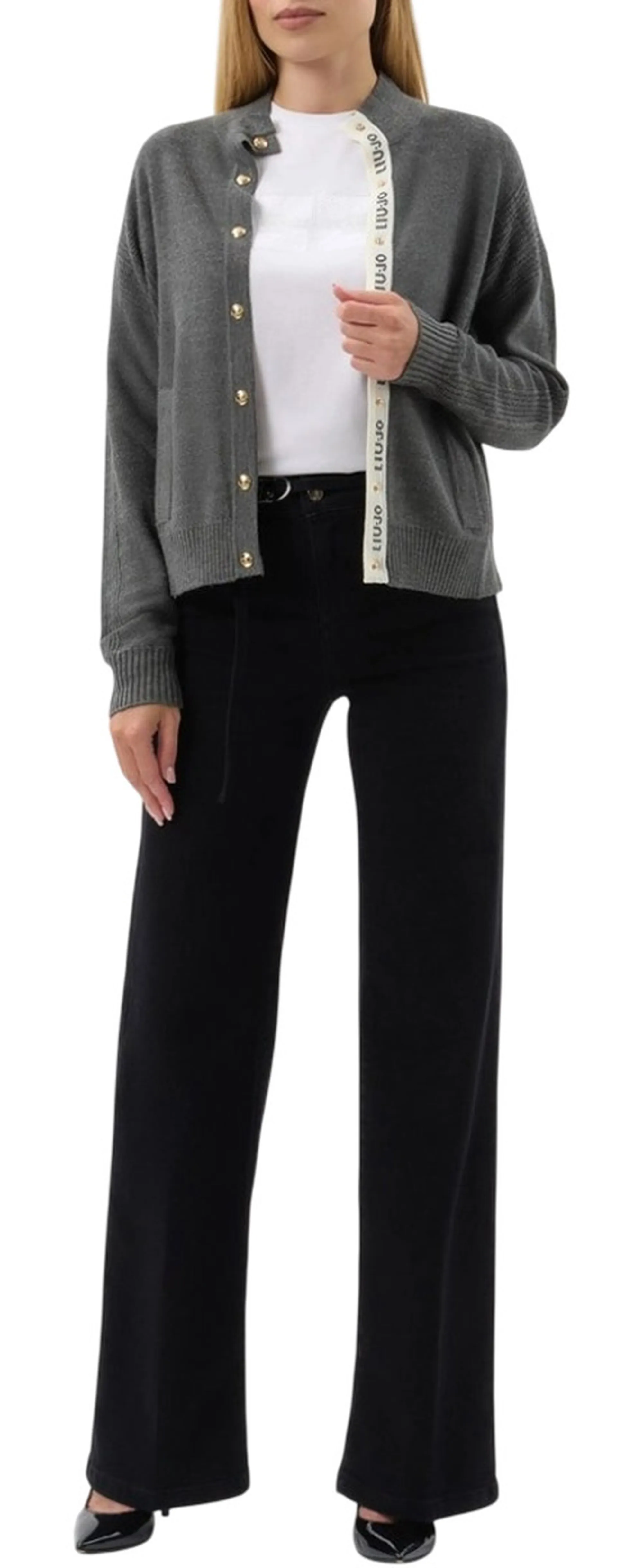 Liujo Denim B'Liujo Flare Waist Jeans' Black Denim Uf6088D0264 185678