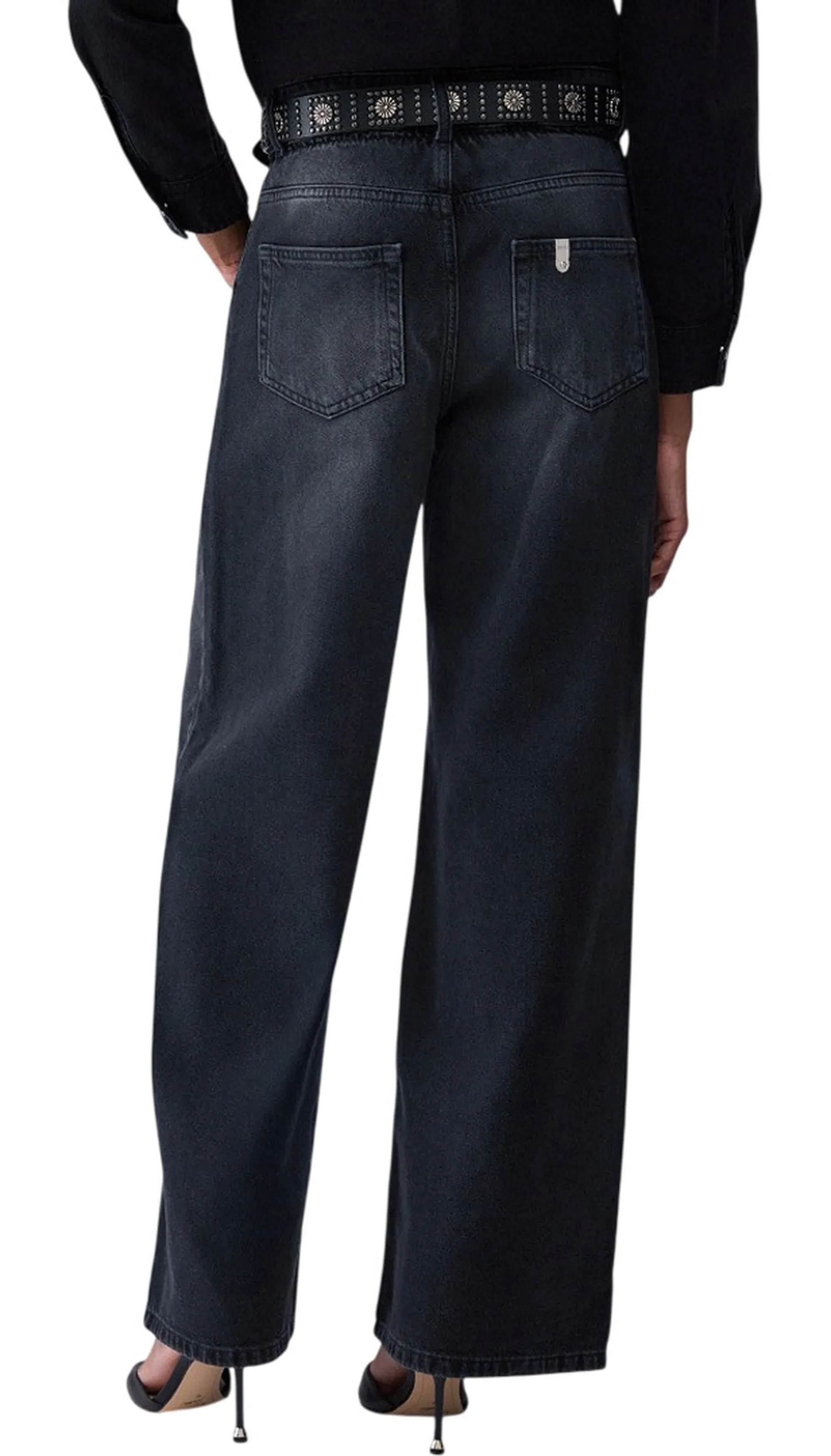 Liujo Denim B'Liujo Flare Waist Jeans' Black Denim Uf6186D0370 185690