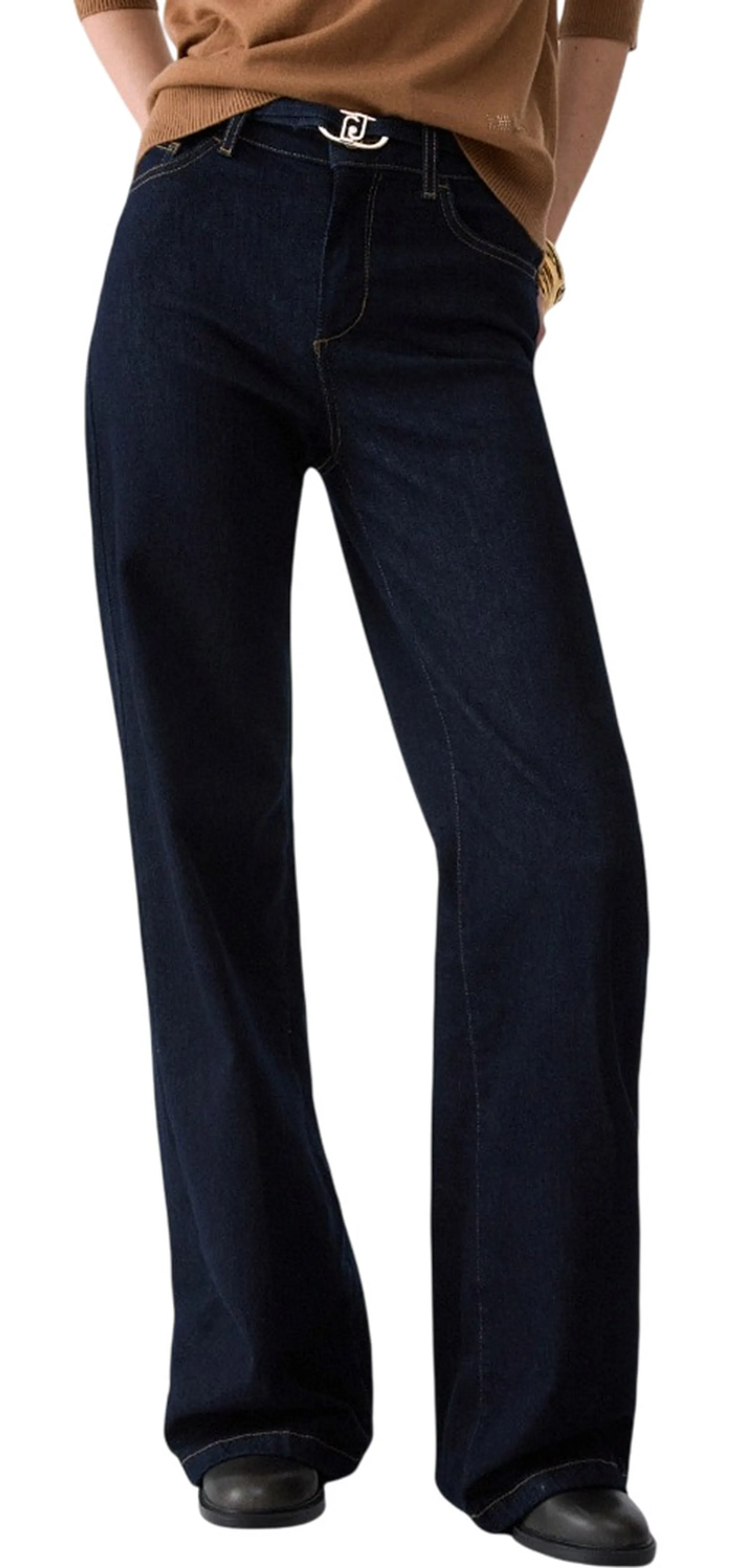 Liujo Denim B'Liujo Flare Waist Jeans' Dark Denim Uf6088D0264 185679