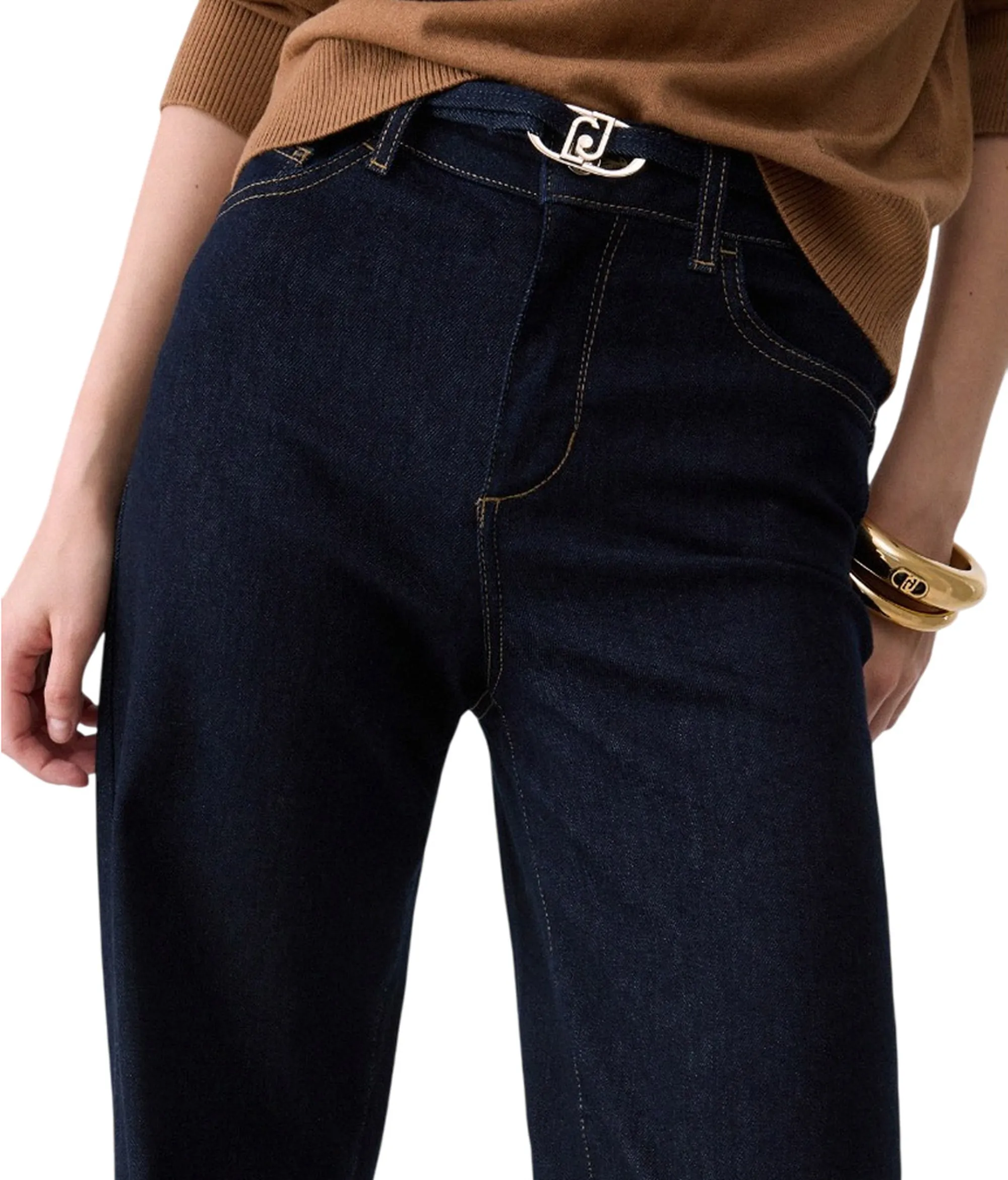 Liujo Denim B'Liujo Flare Waist Jeans' Dark Denim Uf6088D0264 185682