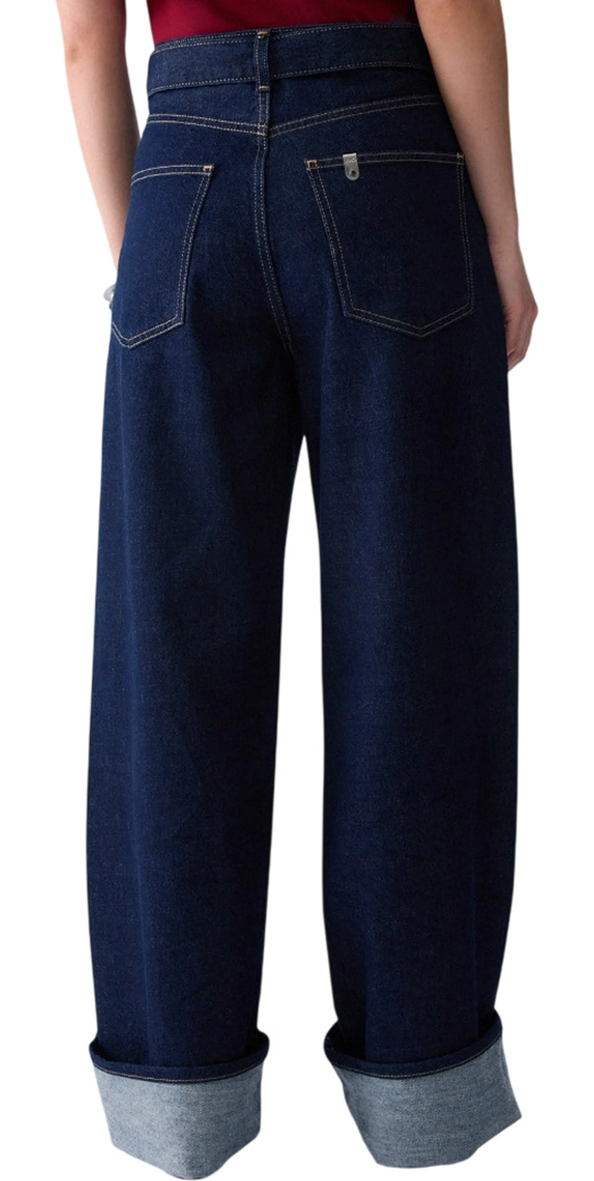 Liujo Denim B'Liujo Flare Jeans With Cuffs' Blue Denim Uf6161D4854 185686