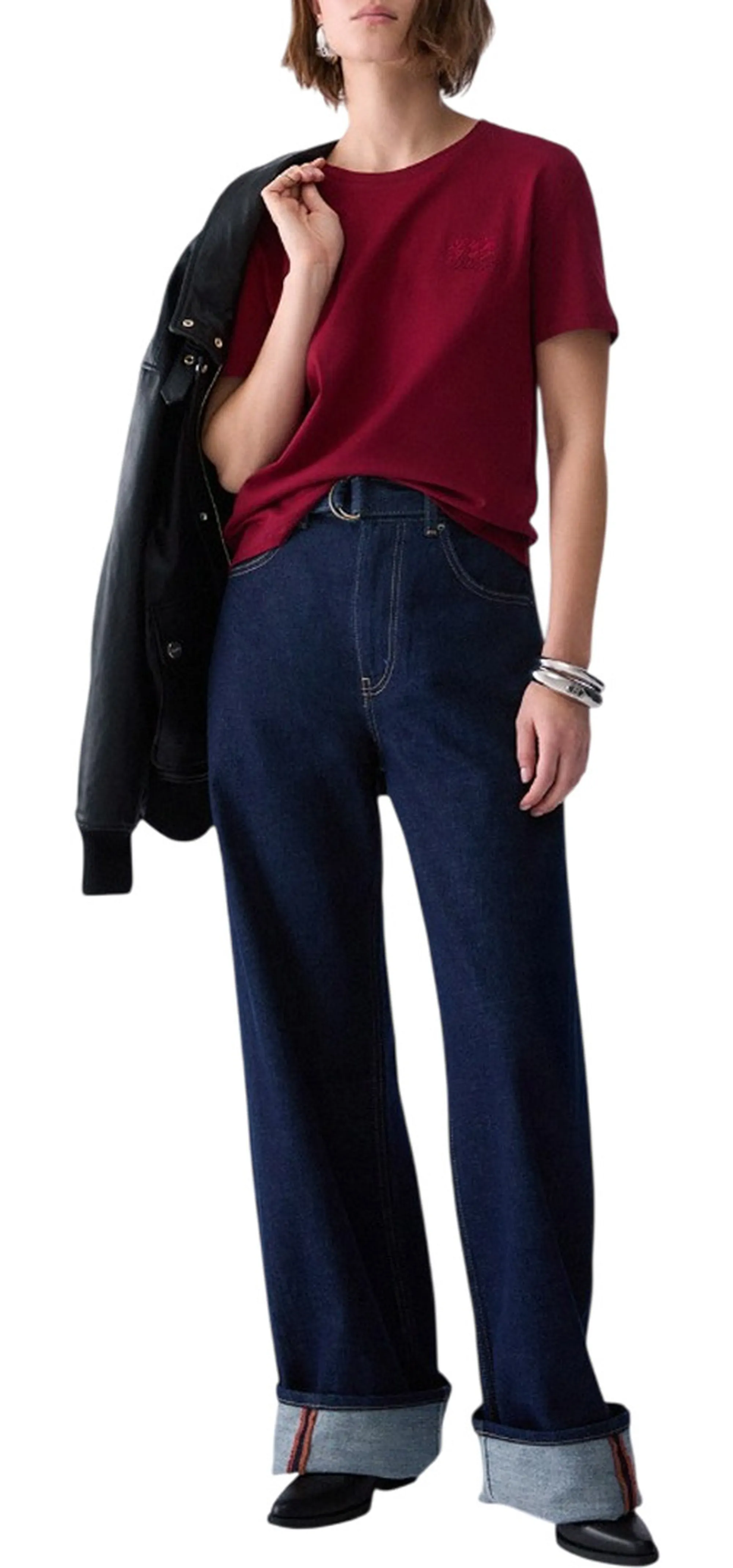 Liujo Denim B'Liujo Flare Jeans With Cuffs' Blue Denim Uf6161D4854 185687