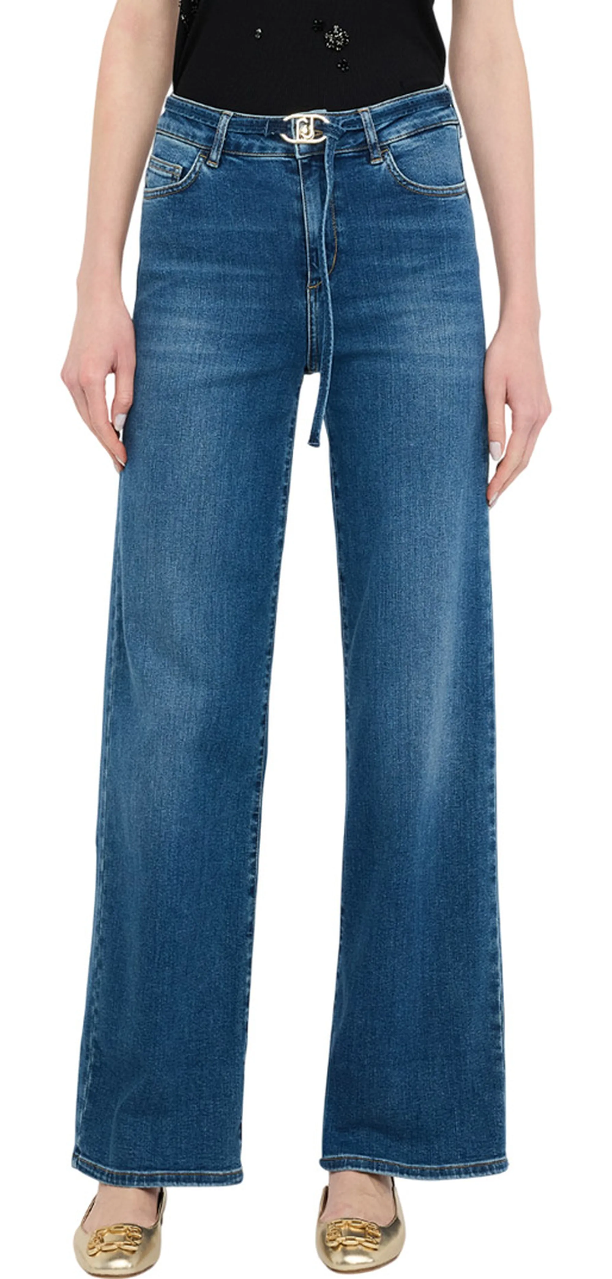 Liujo Denim B'Jeans Flare Cropped' Denim Uf5101D0264 160923