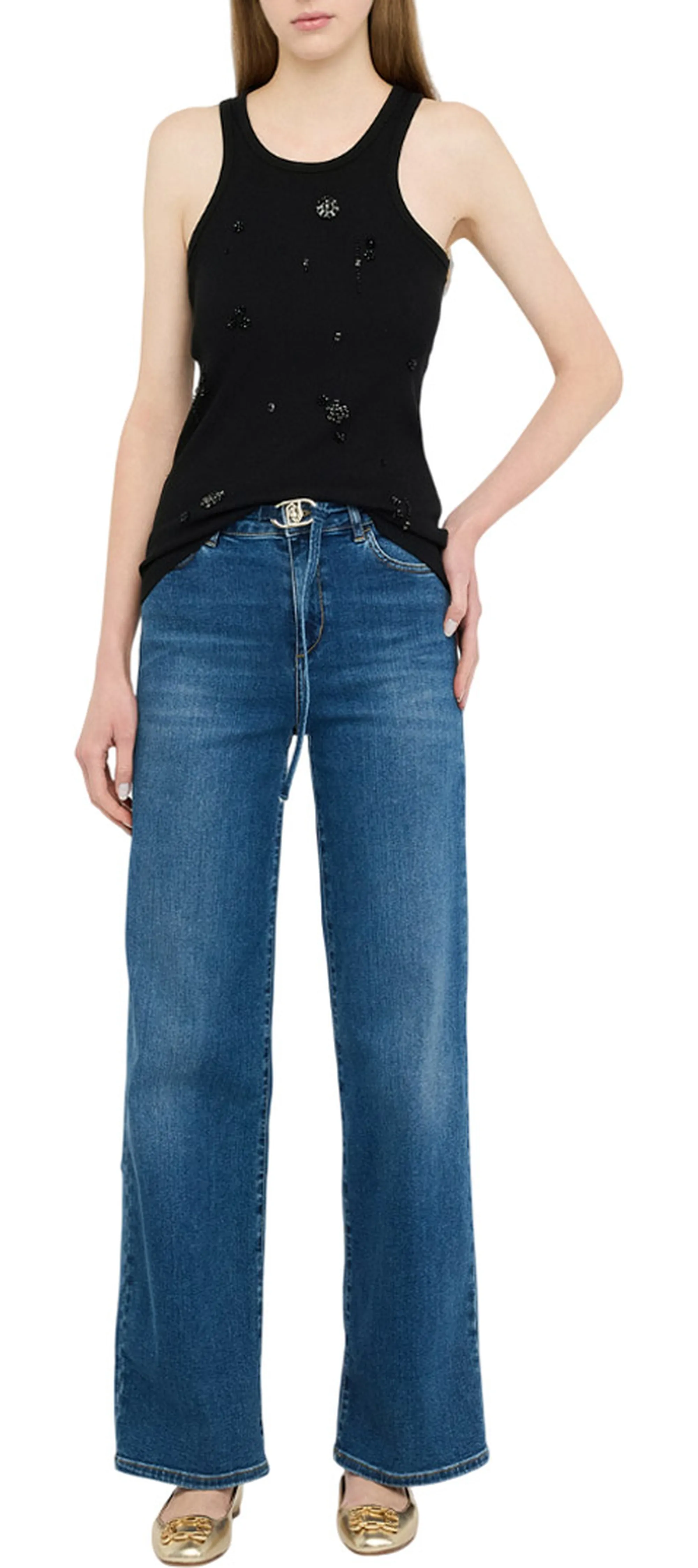 Liujo Denim B'Jeans Flare Cropped' Denim Uf5101D0264 160930