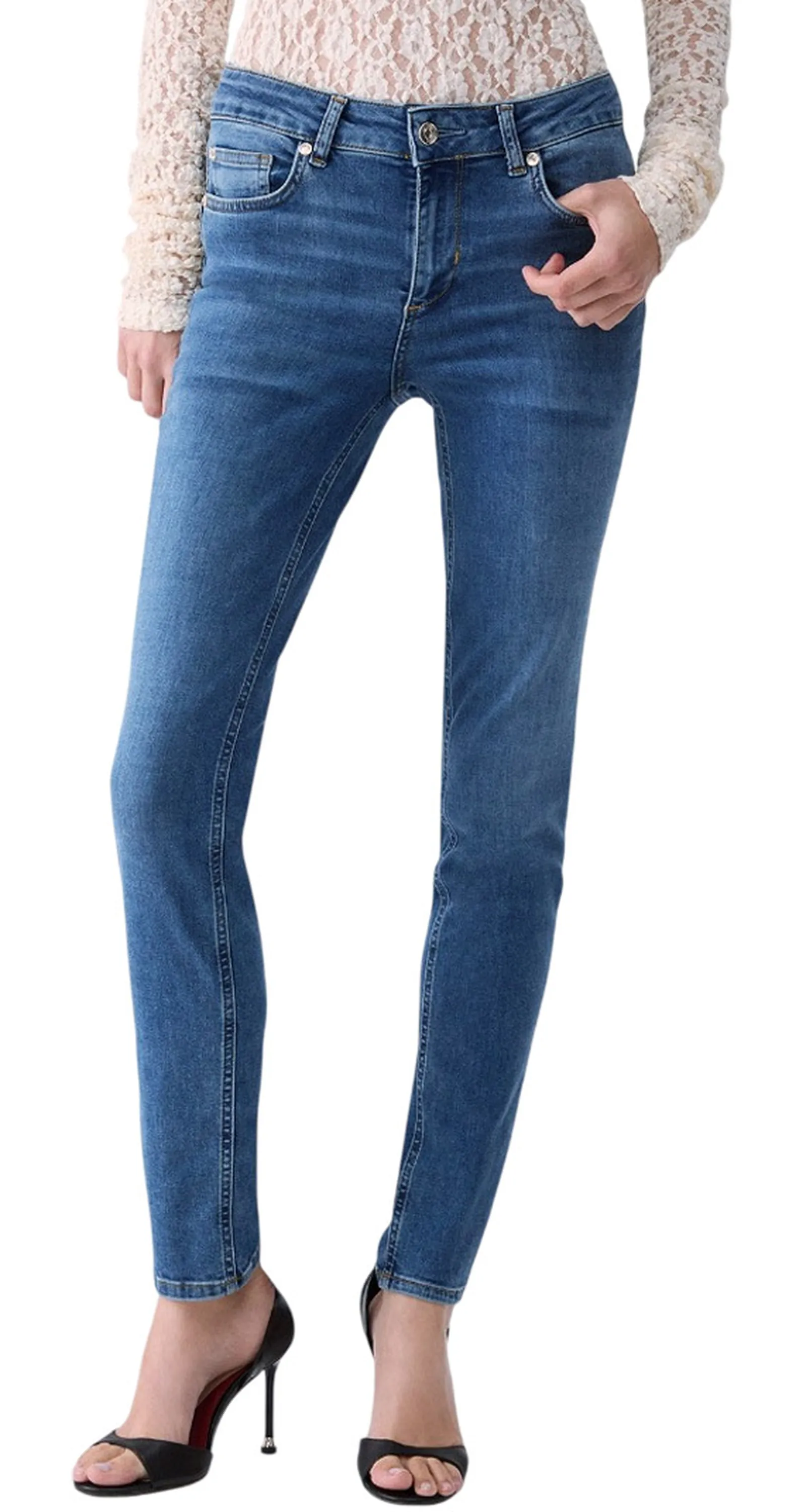 Liujo Denim Jeans Skinny Amazing Fit Denim Chiaro Uf6002D0357 185664