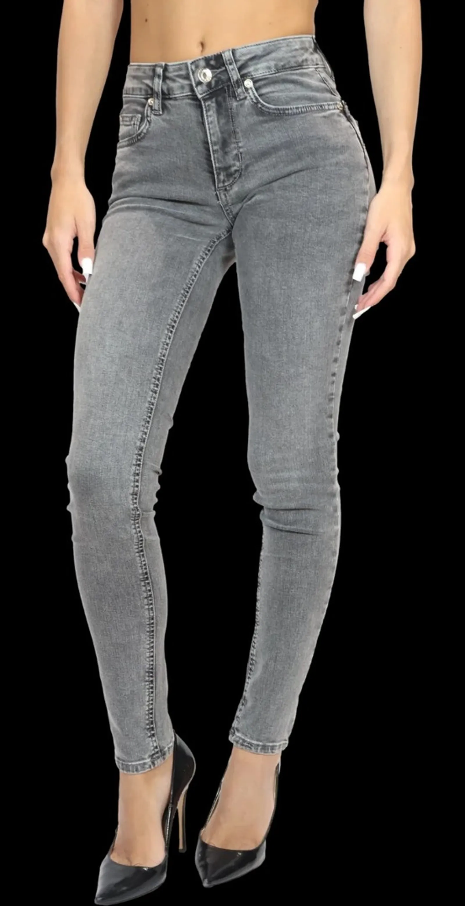 Liujo Denim Jeans Skinny Amazing Fit Denim Grigio Uf6002D0357 193984