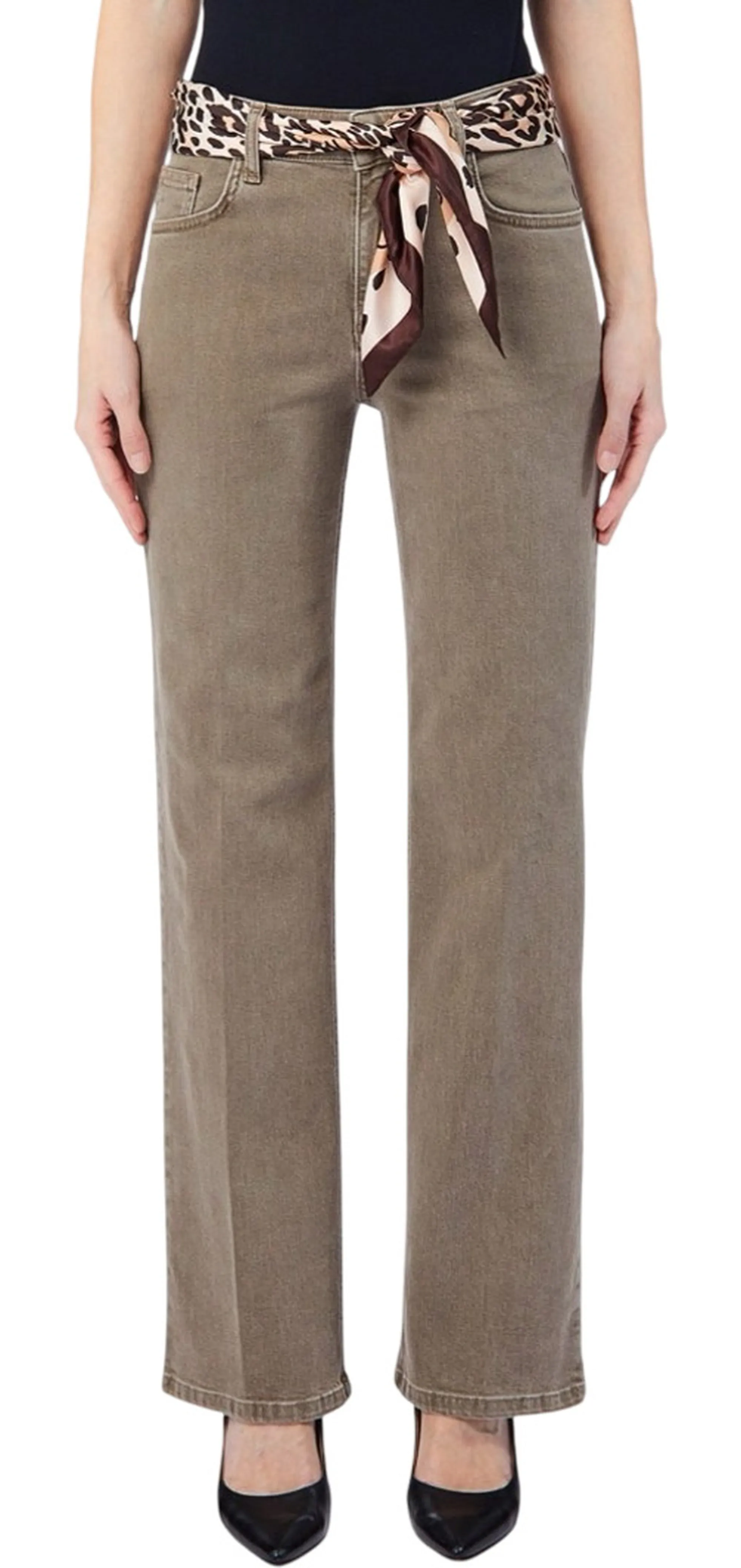 Liujo Denim B'Jeans Straight Glam Con Foulard Liujo' Ginger Uf6107T778A 185683